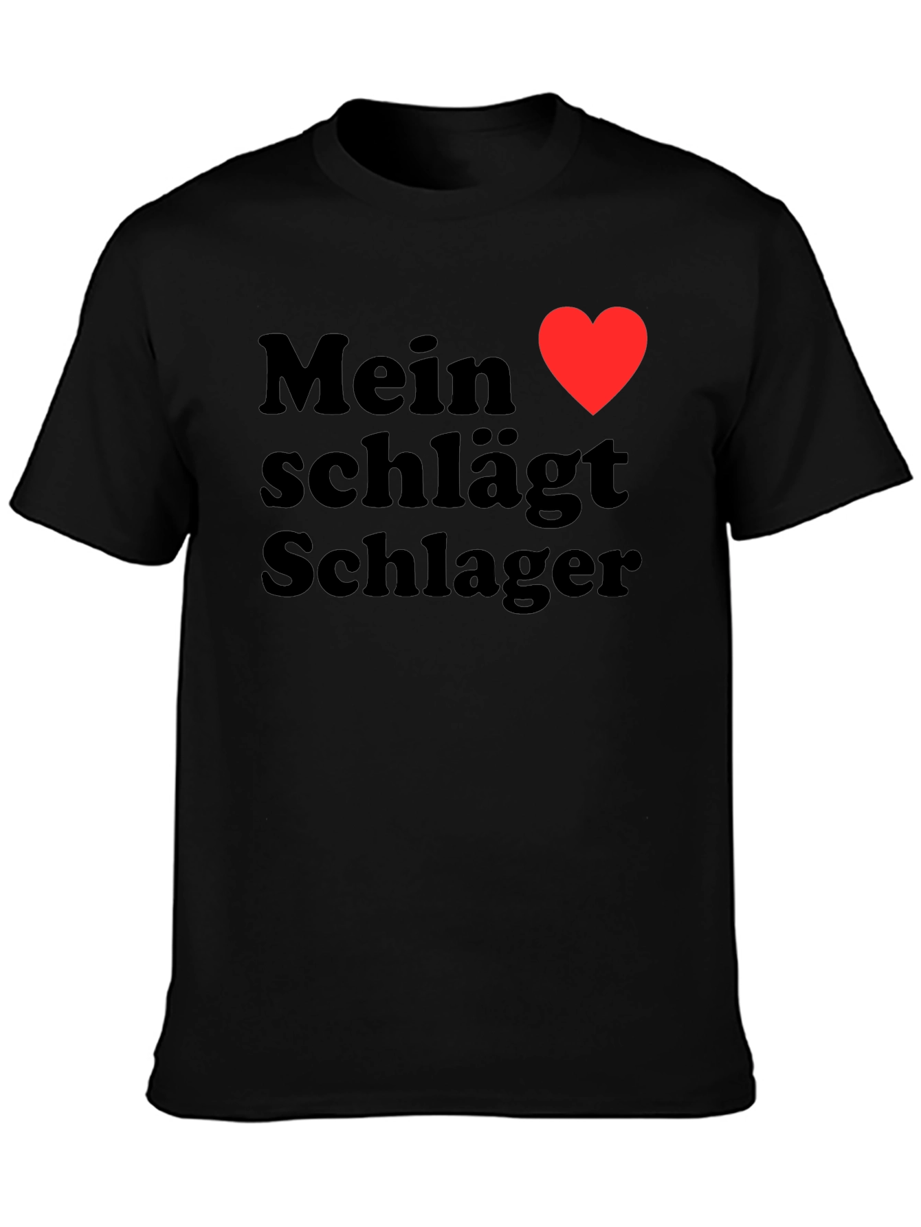 Mein Herz Schlager Heart Graphic Tee Shirt