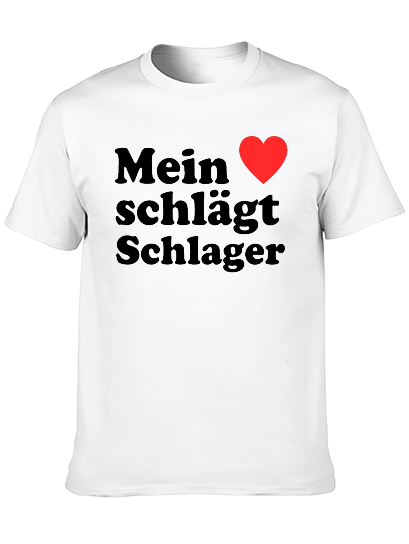 Mein Herz Schlager Heart Graphic Tee Shirt