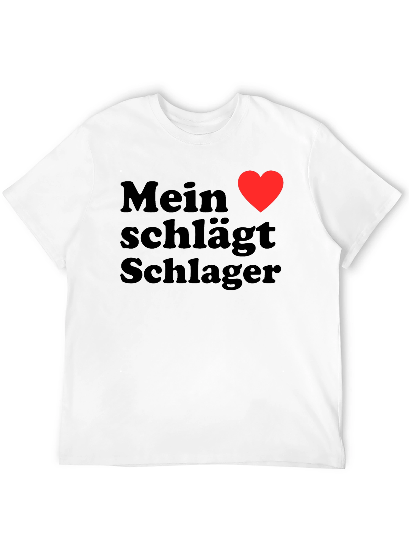 Mein Herz Schlager Heart Graphic Tee Shirt