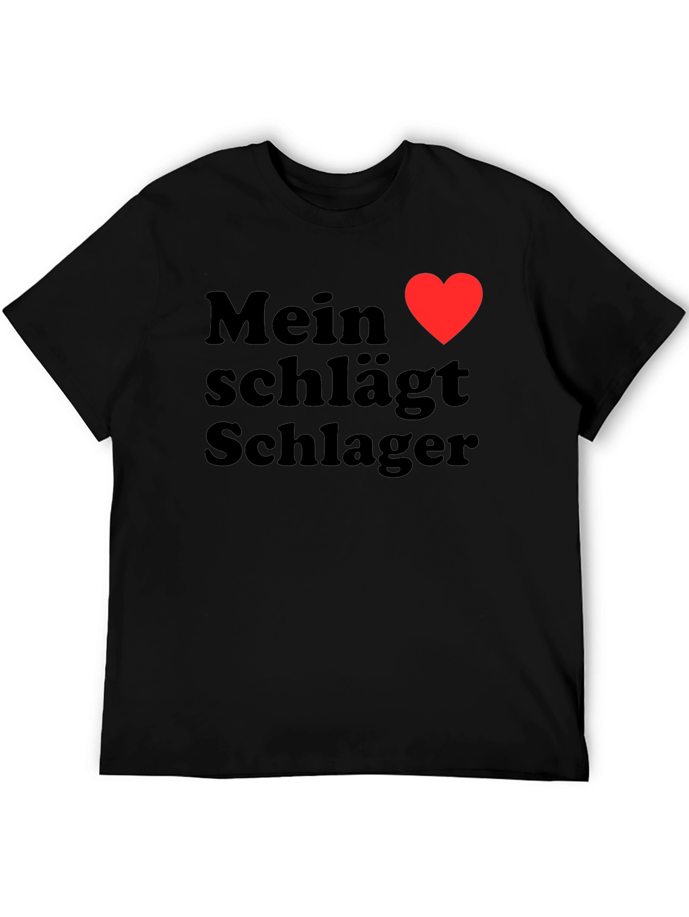 Mein Herz Schlager Heart Graphic Tee Shirt