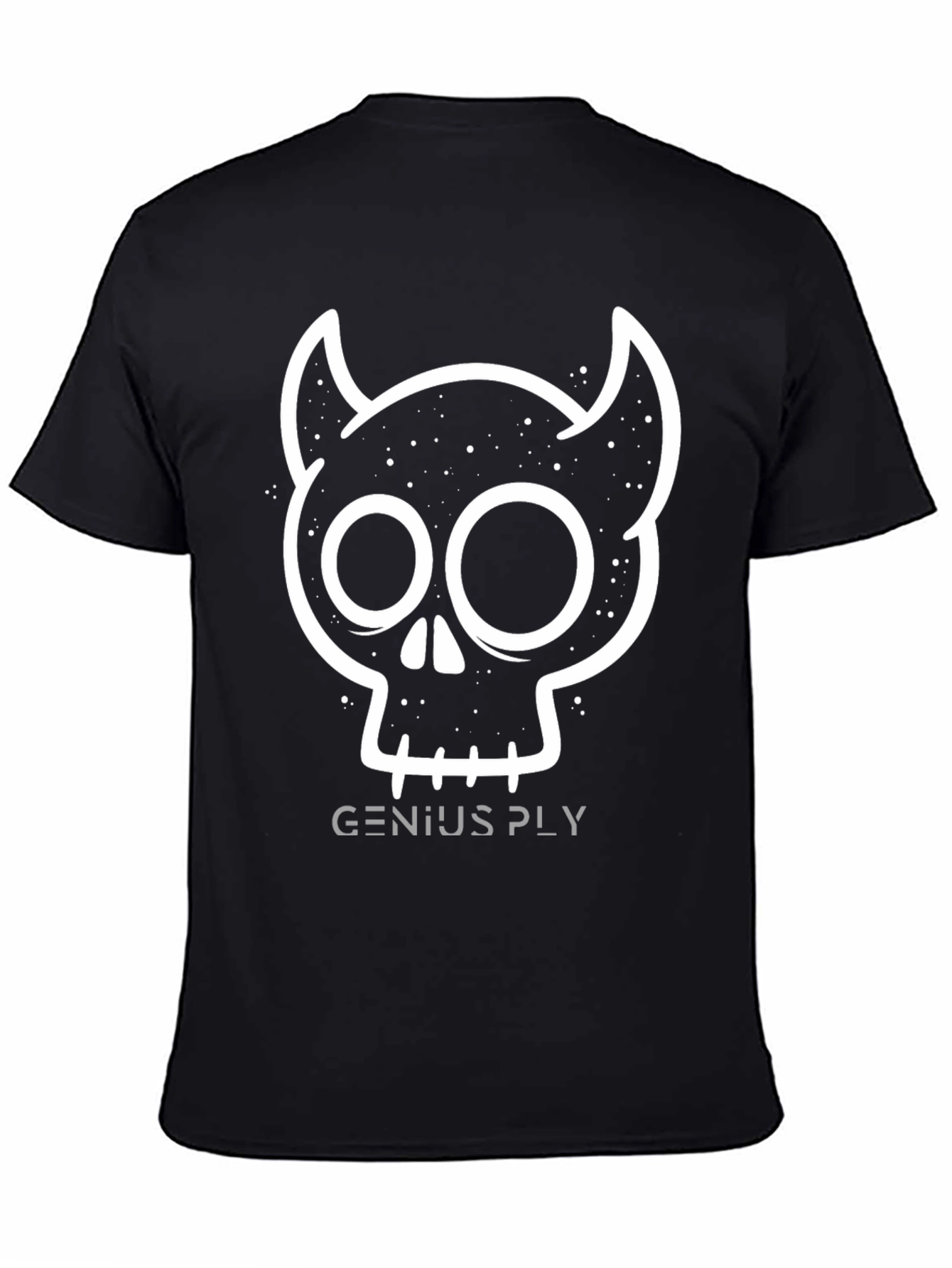 Devil Skull Graphic Tee - Genius Ply Black T-Shirt