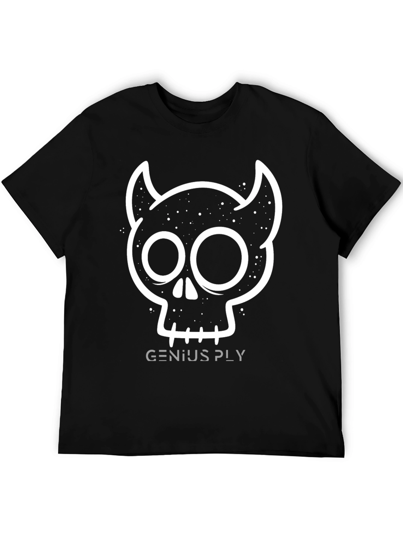 Devil Skull Graphic Tee - Genius Ply Black T-Shirt