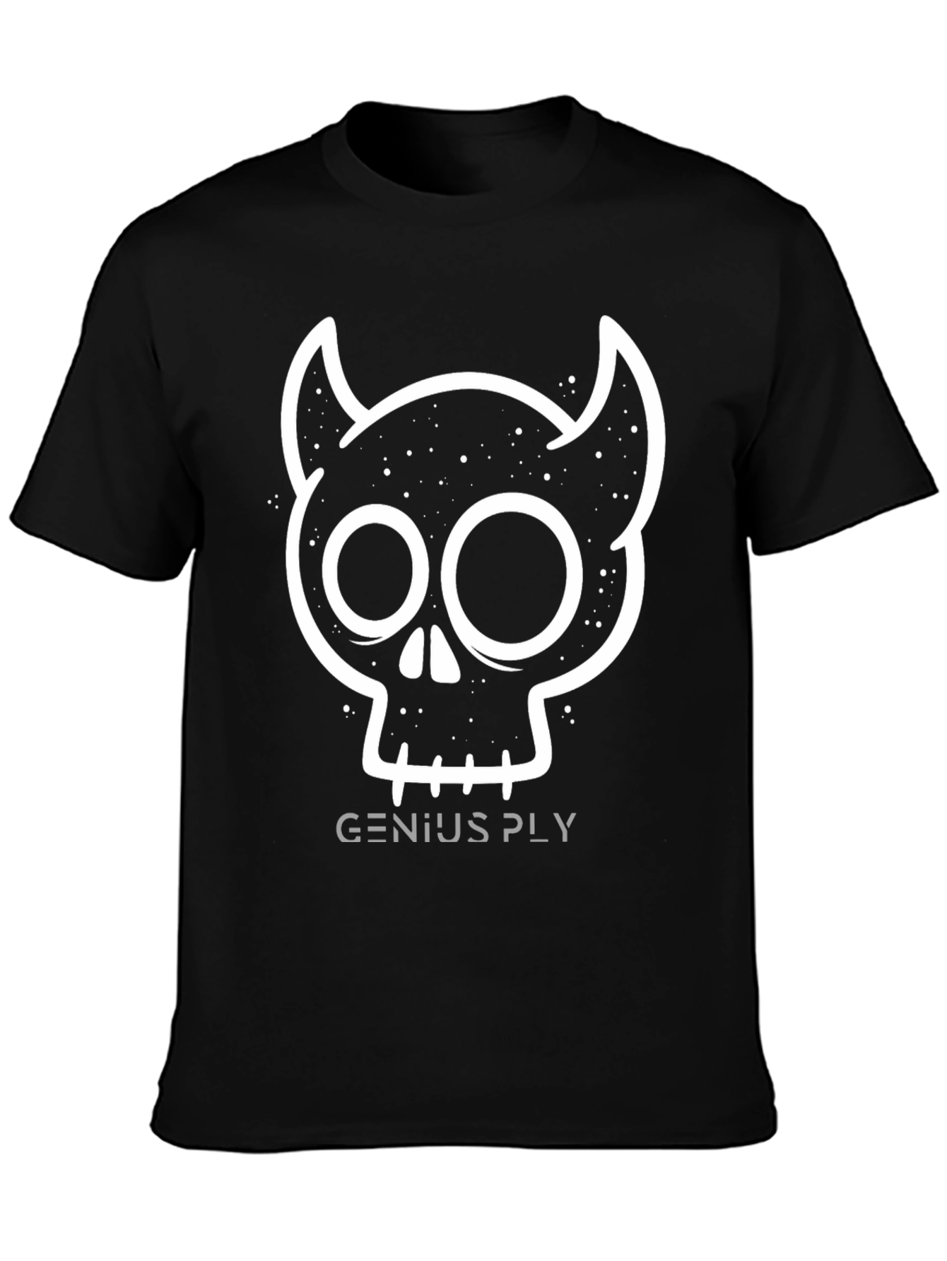 Devil Skull Graphic Tee - Genius Ply Black T-Shirt