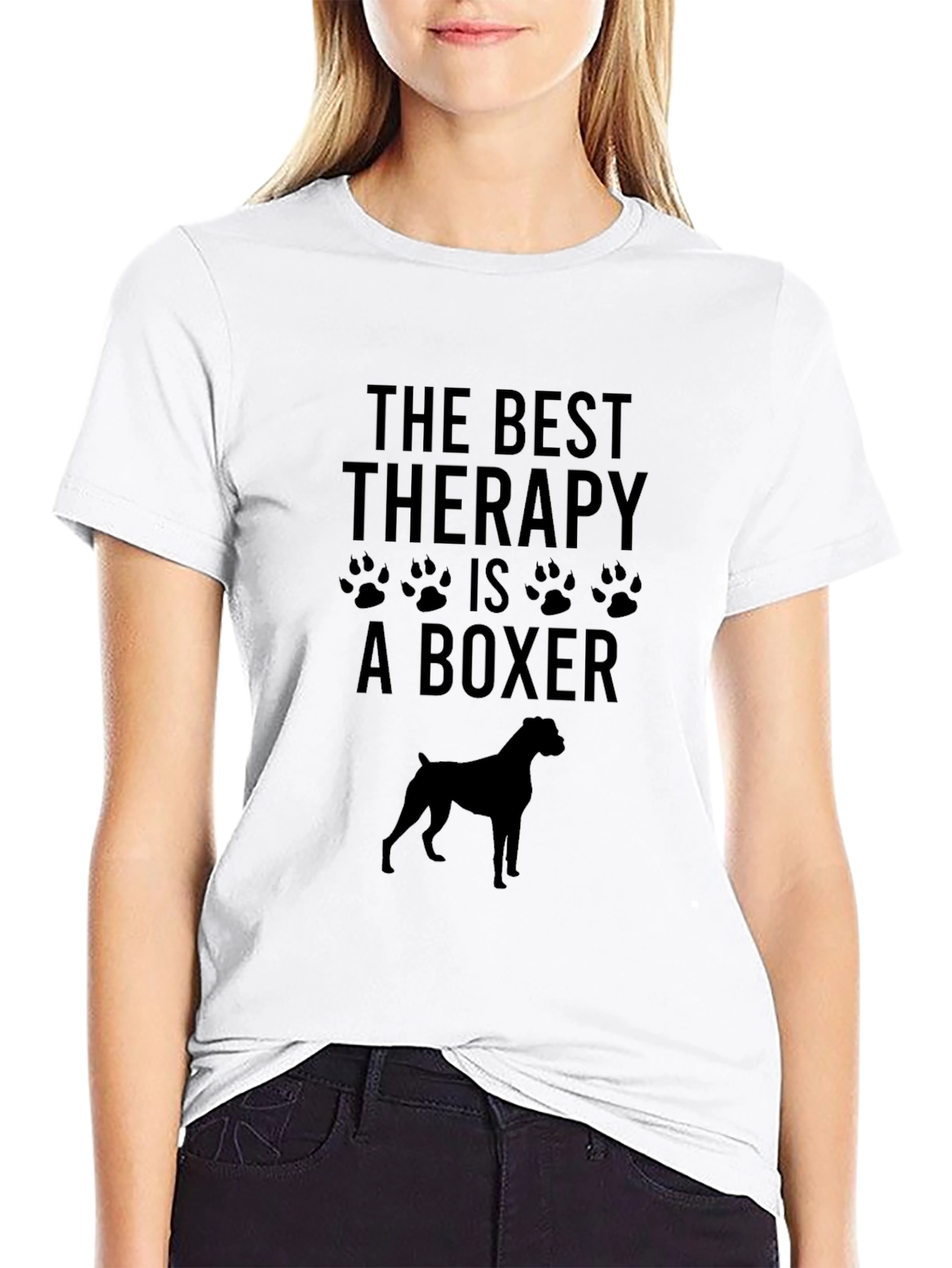 Best Therapy is a Boxer Dog T-Shirt