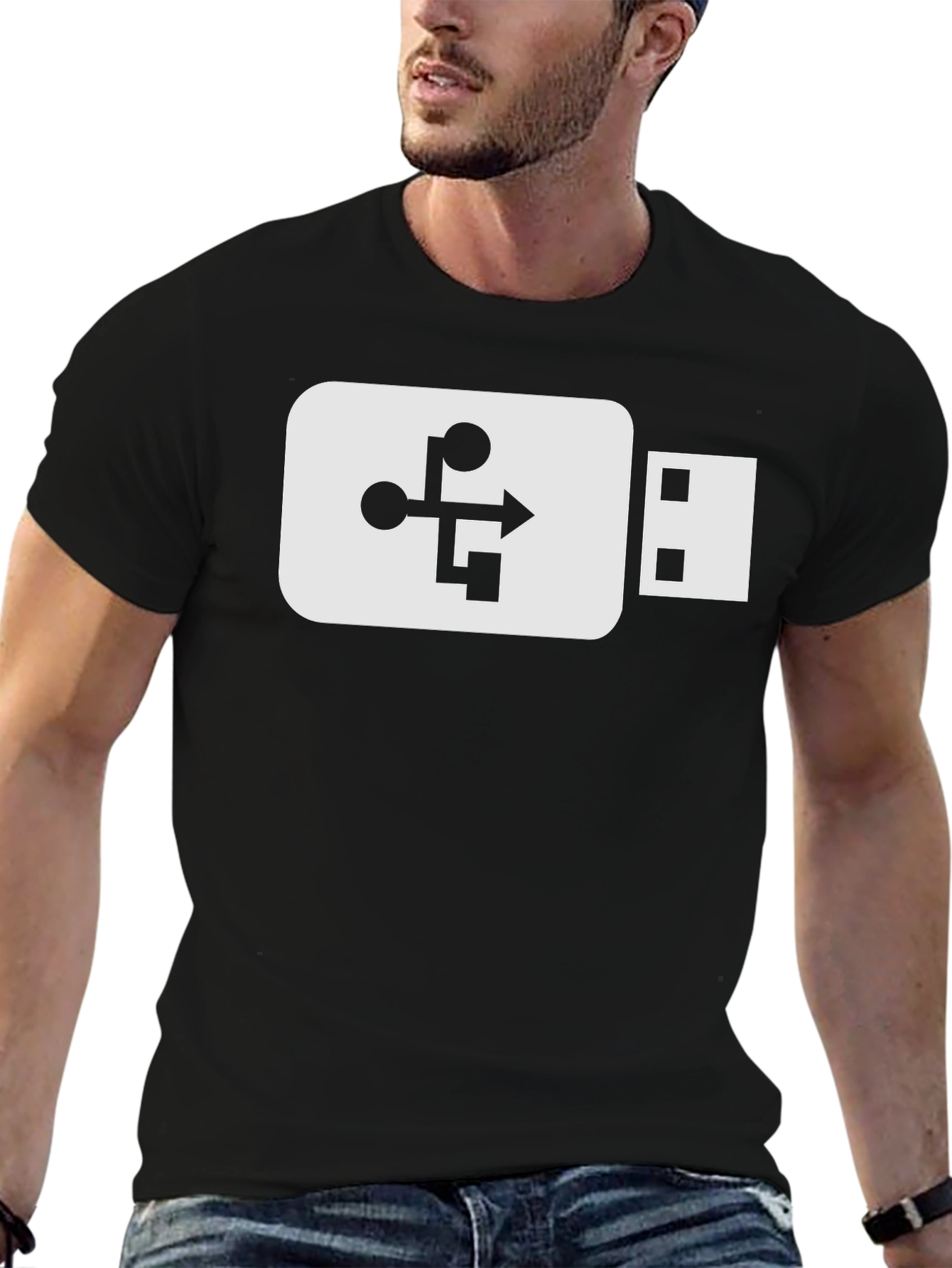 USB Drive T-Shirt - Data Transfer Design