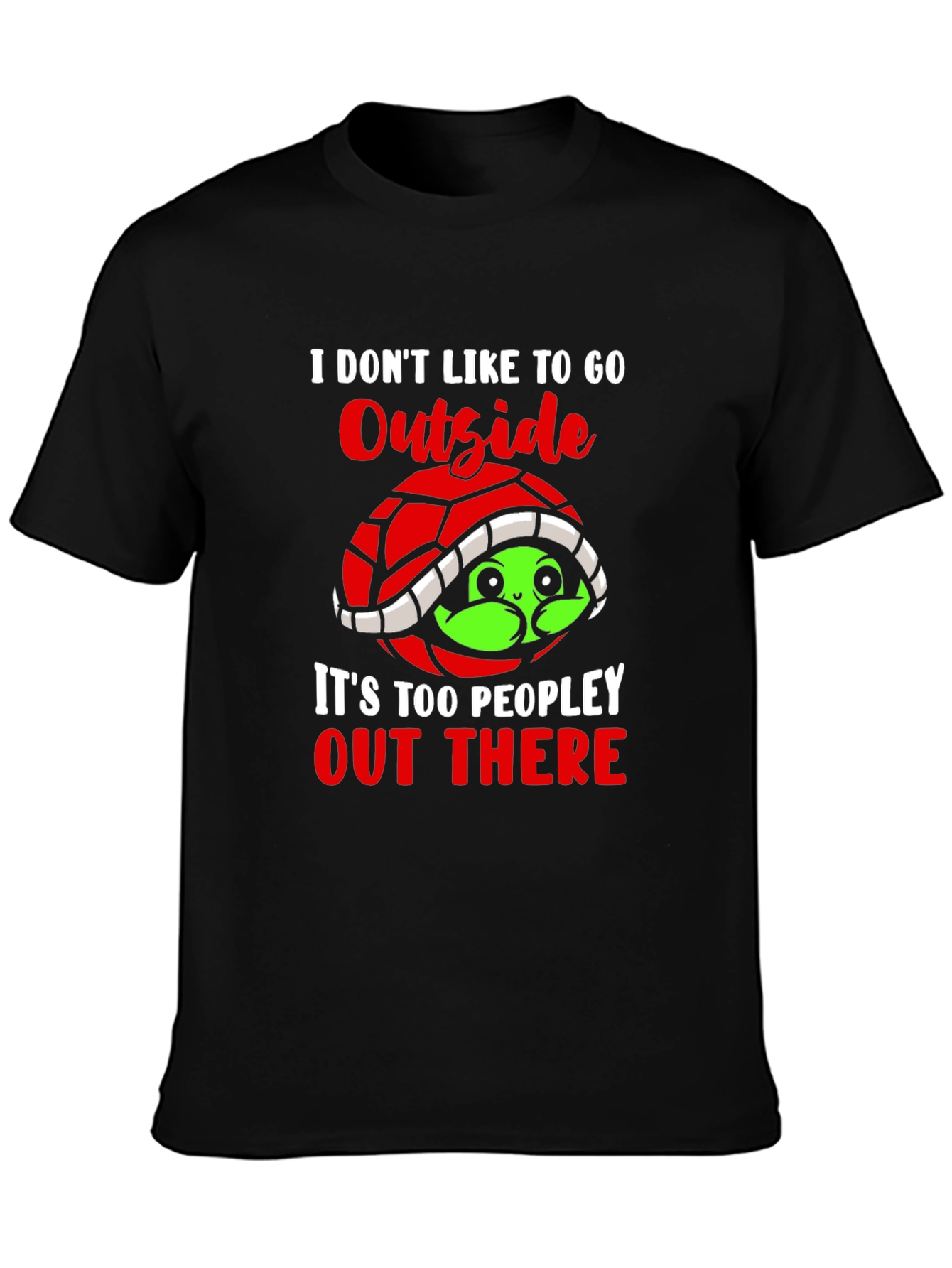 Introvert Turtle Graphic T-Shirt