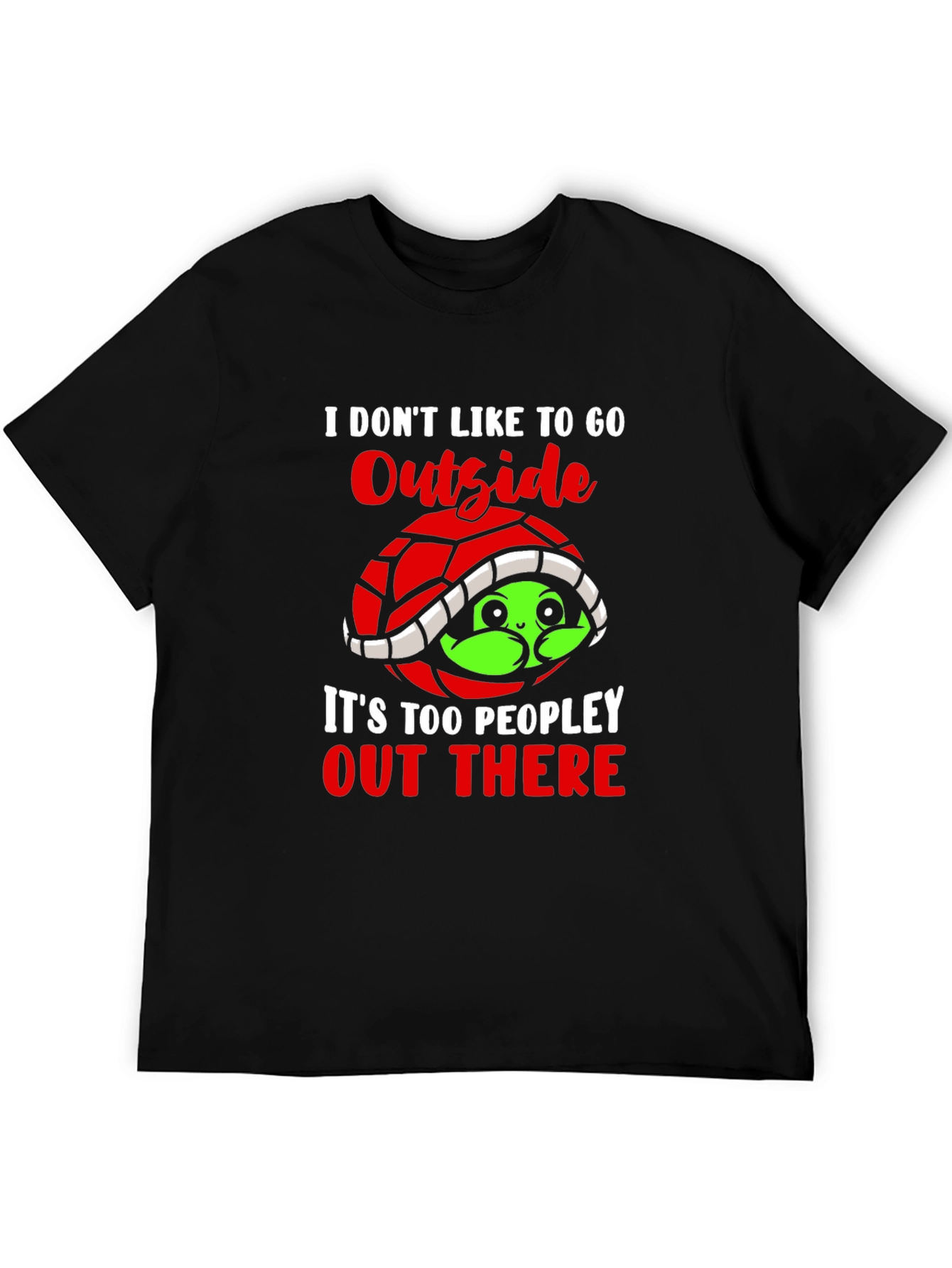 Introvert Turtle Graphic T-Shirt