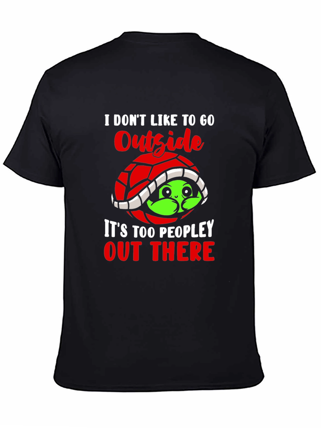 Introvert Turtle Graphic T-Shirt