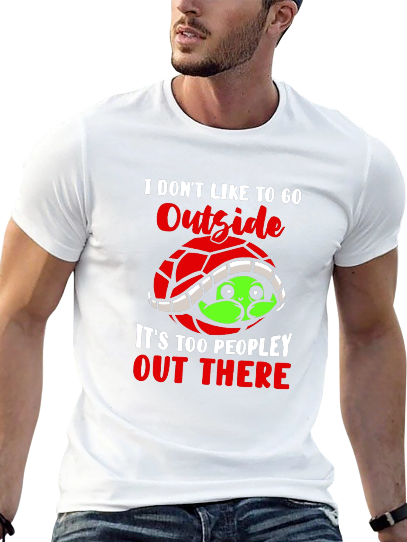 Introvert Turtle Graphic T-Shirt
