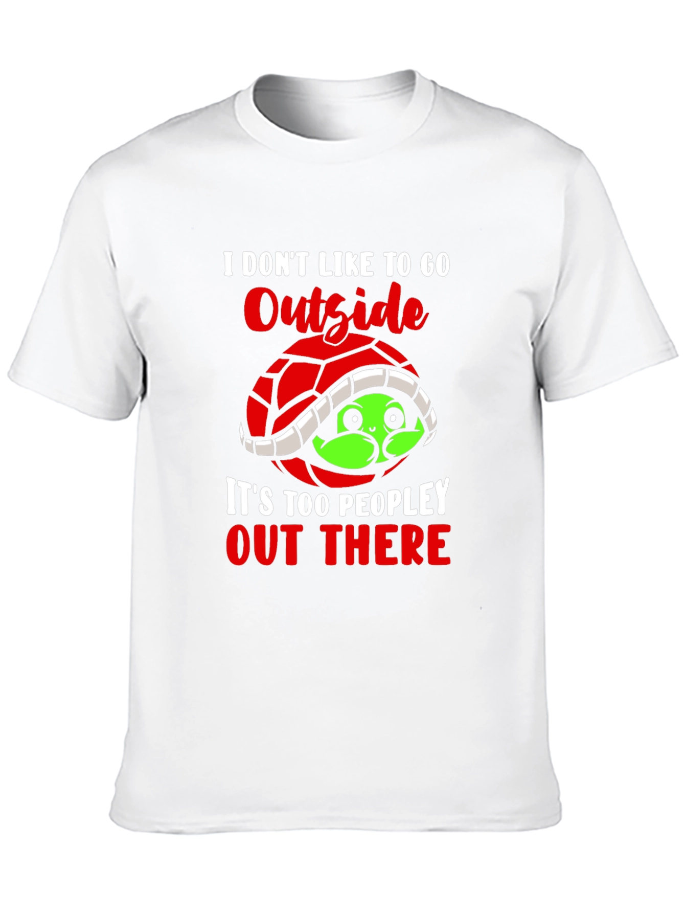 Introvert Turtle Graphic T-Shirt