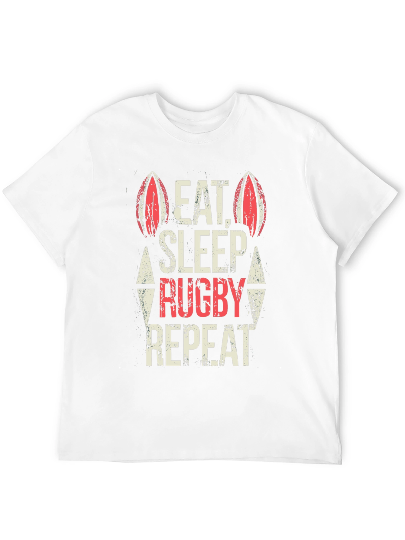 Eat Sleep Rugby Repeat Black T-Shirt