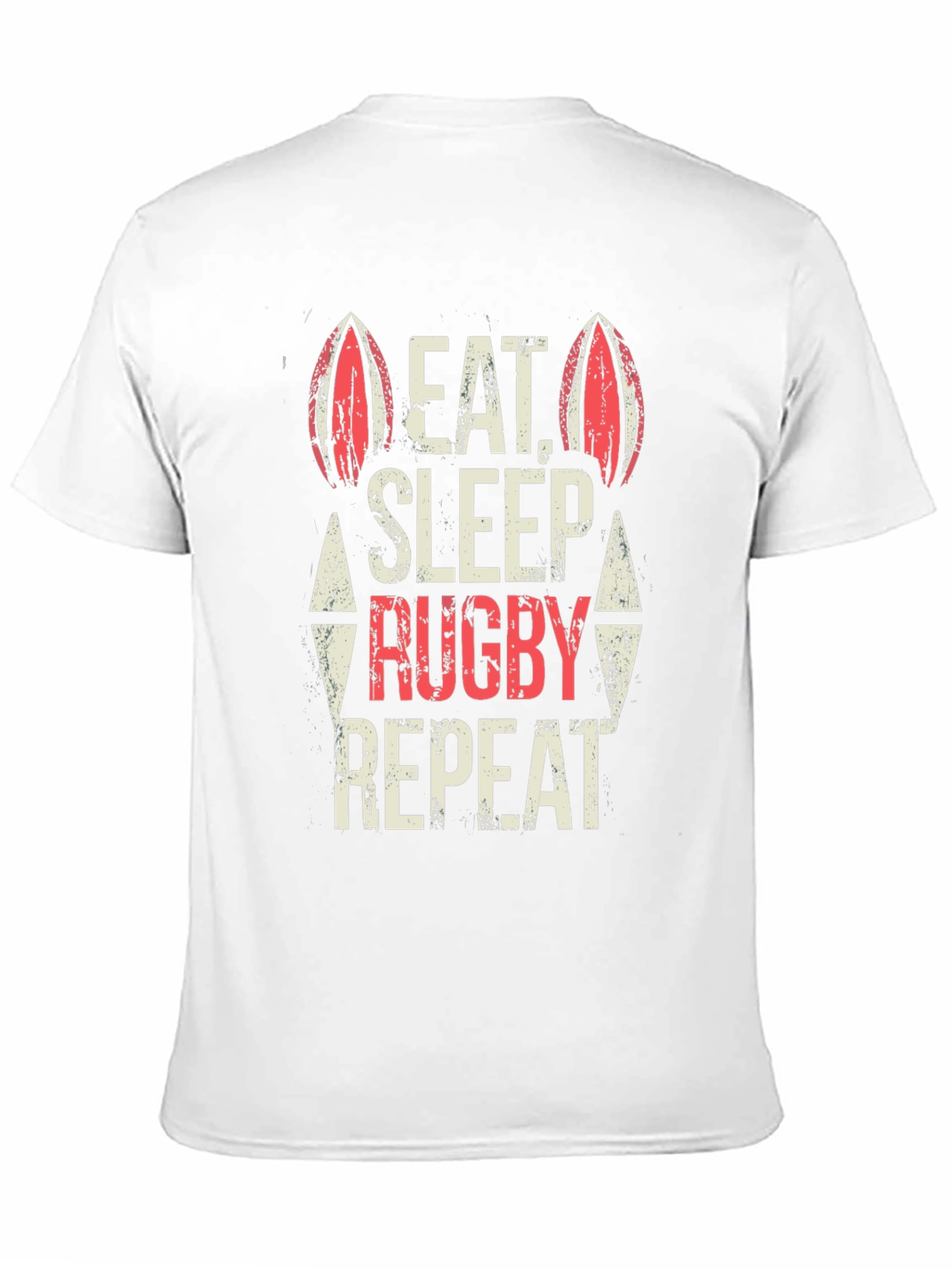 Eat Sleep Rugby Repeat Black T-Shirt