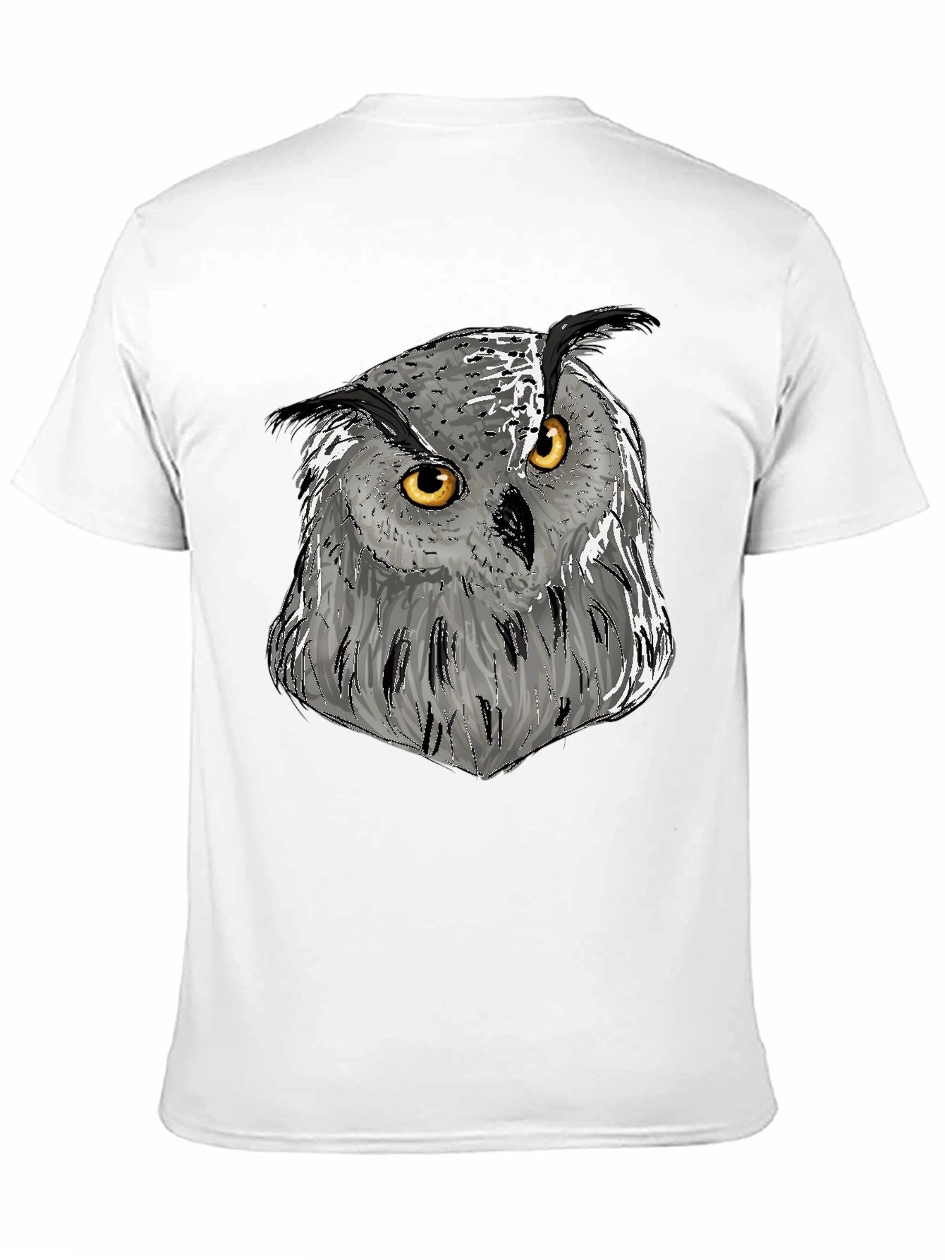 Owl Graphic Print Crew Neck T-Shirt