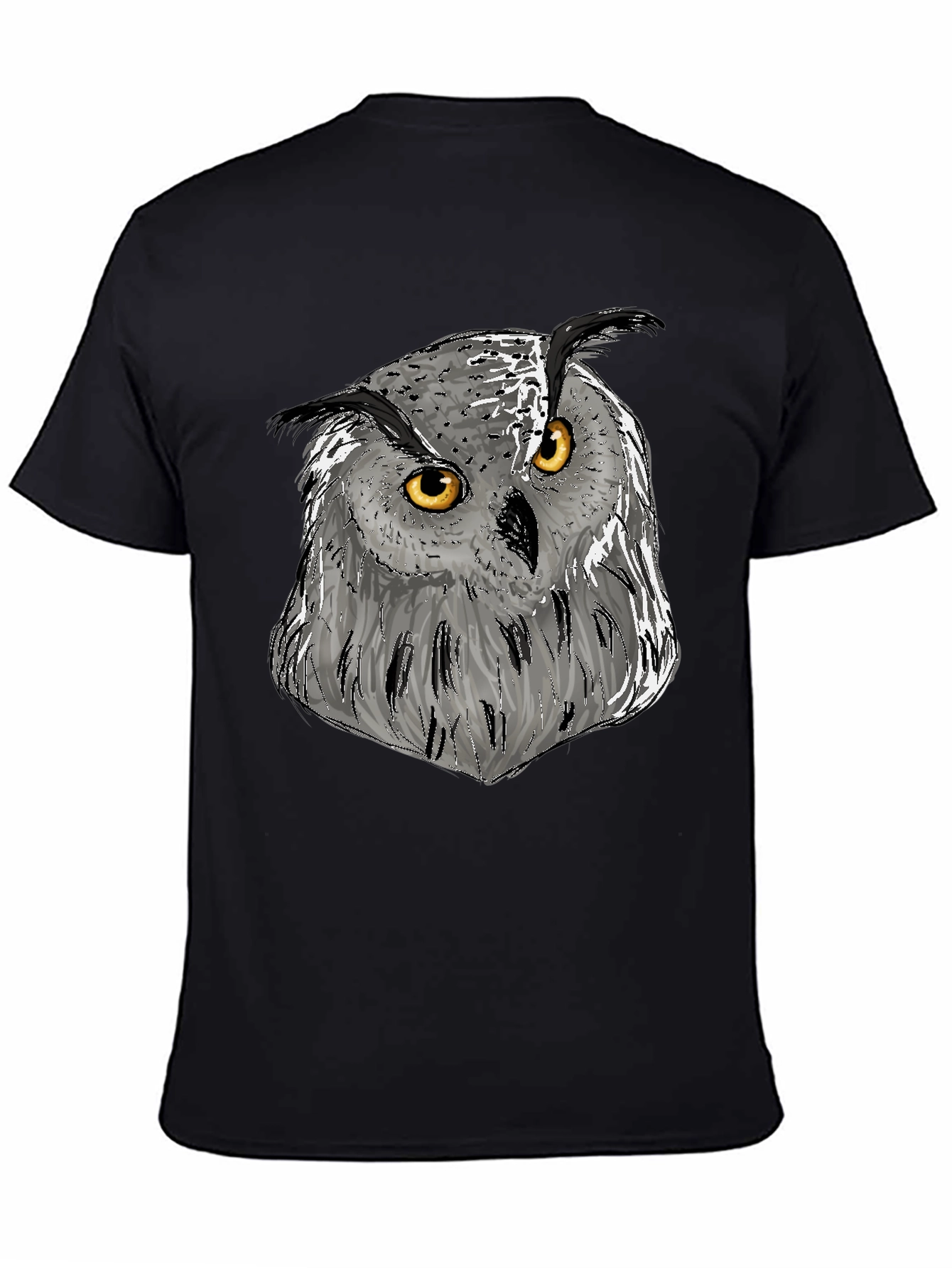 Owl Graphic Print Crew Neck T-Shirt