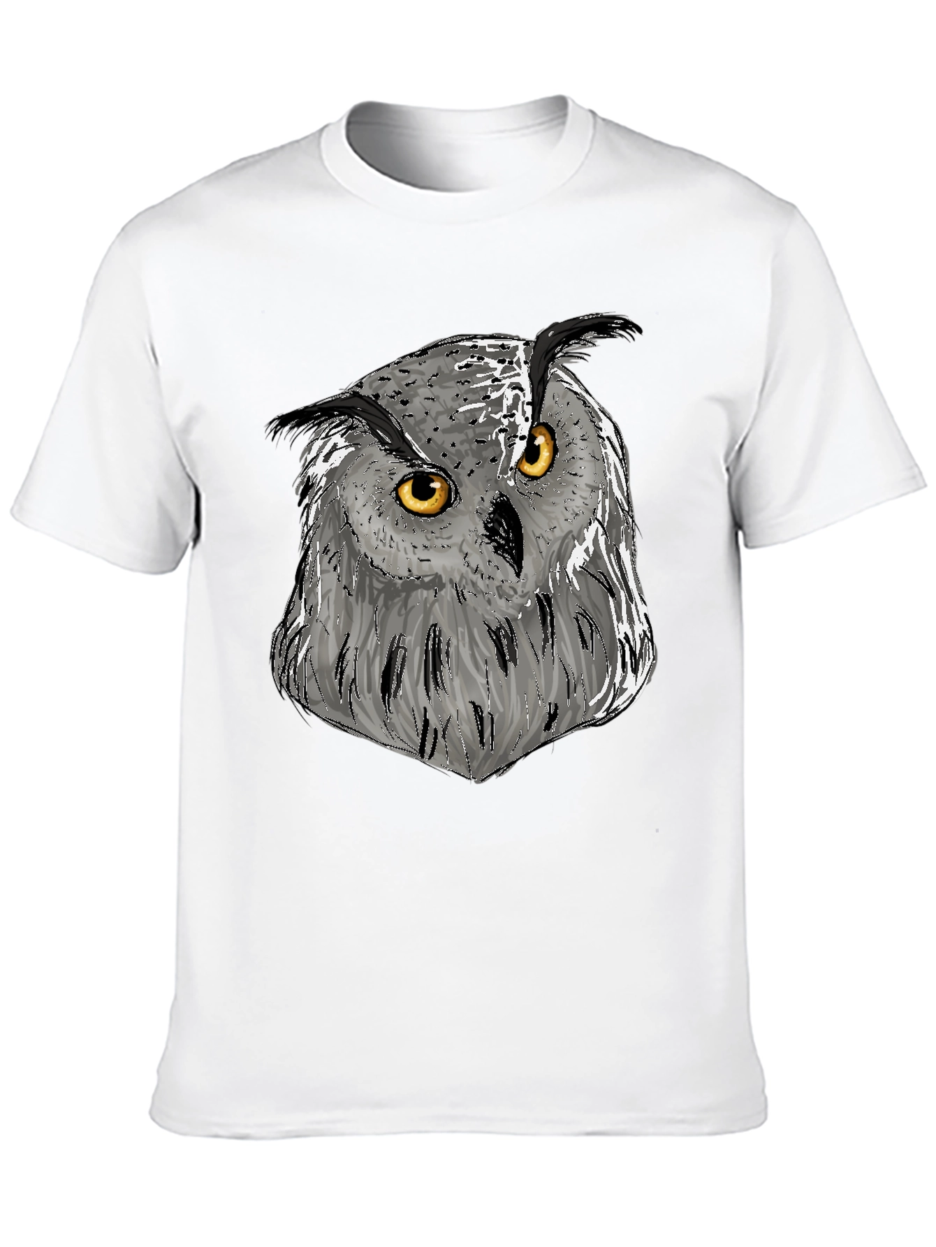 Owl Graphic Print Crew Neck T-Shirt