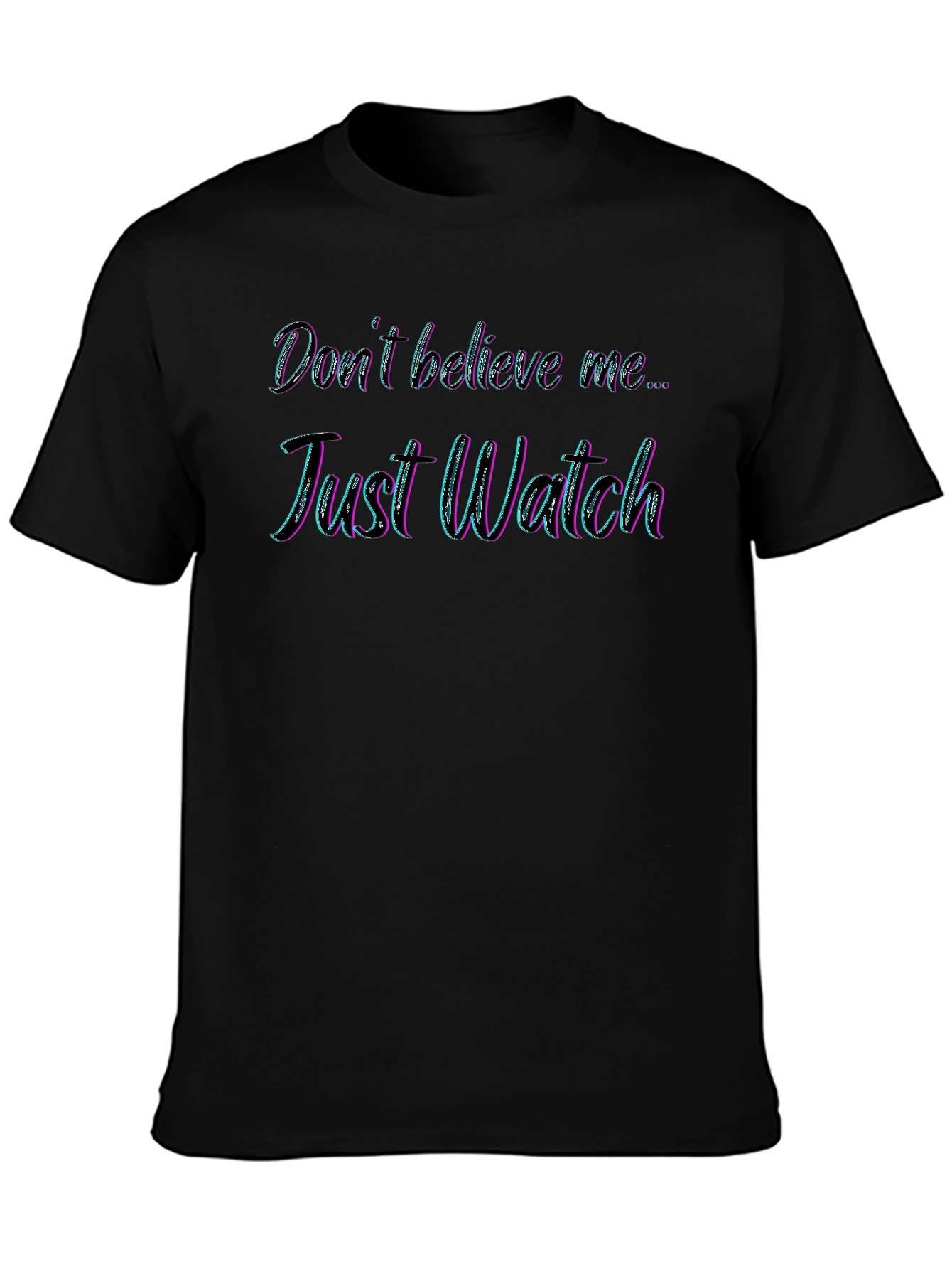 Just Watch Mens Black Graphic Tee