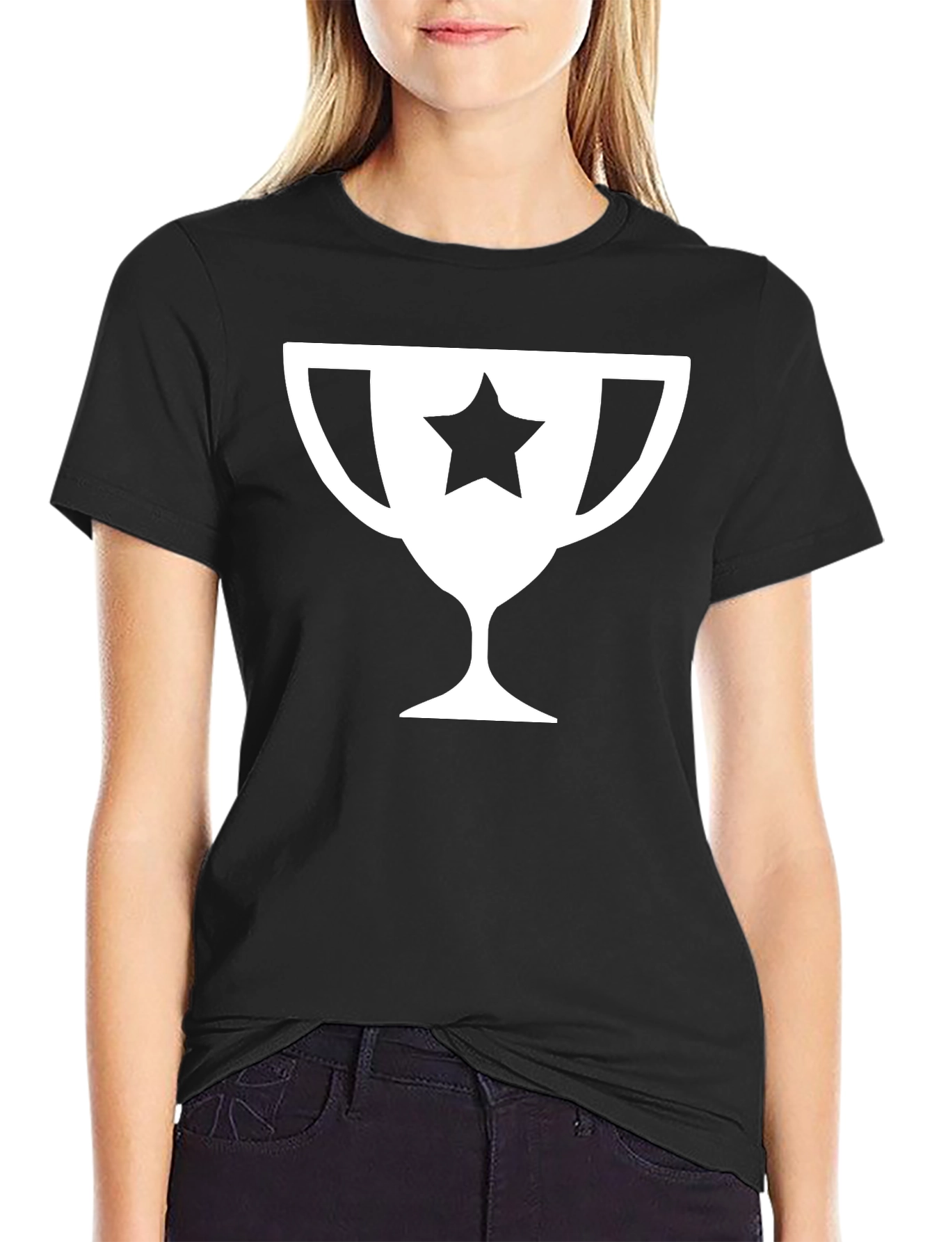 Star Trophy Graphic Tee - Black Cotton