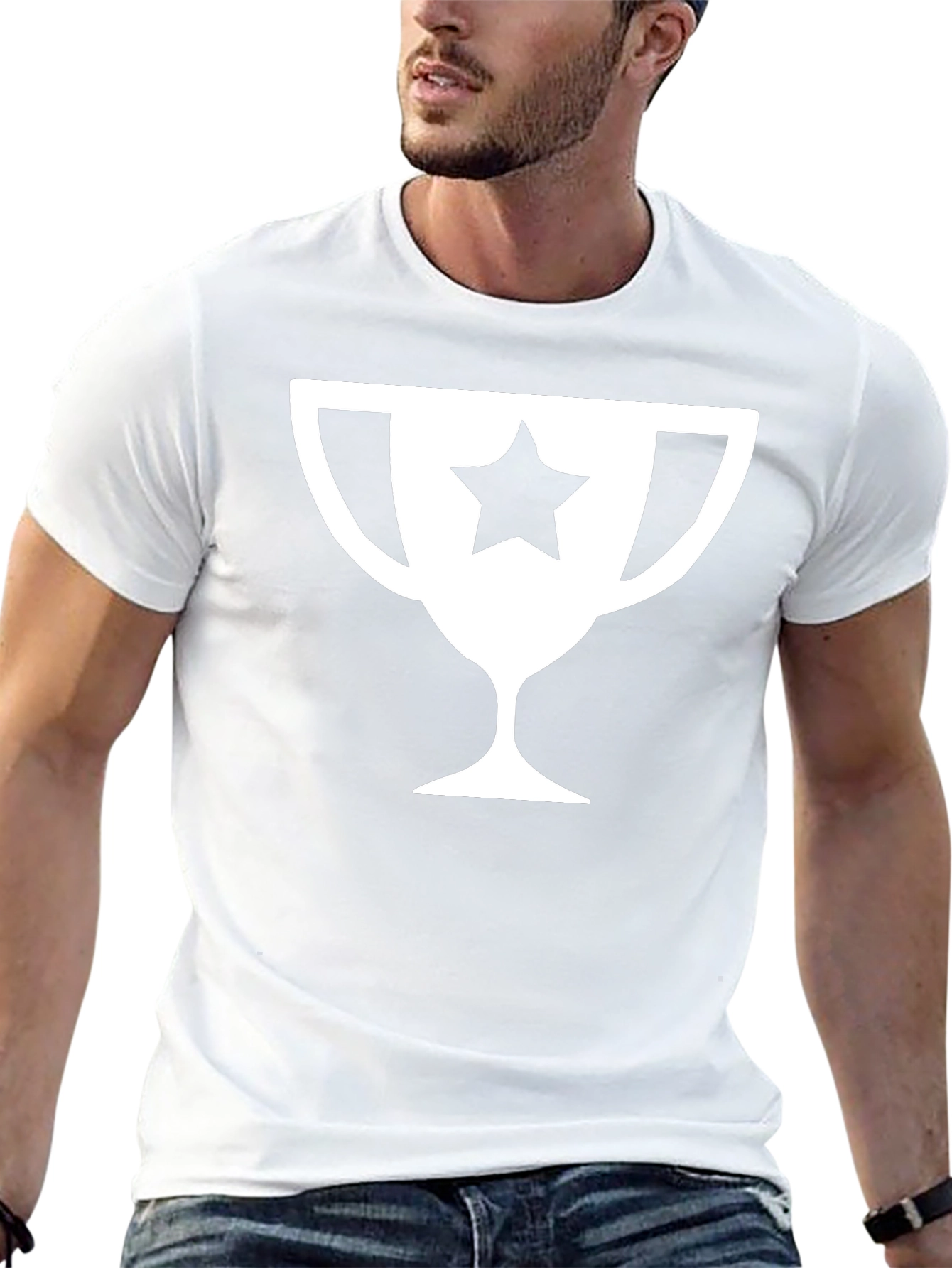Star Trophy Graphic Tee - Black Cotton