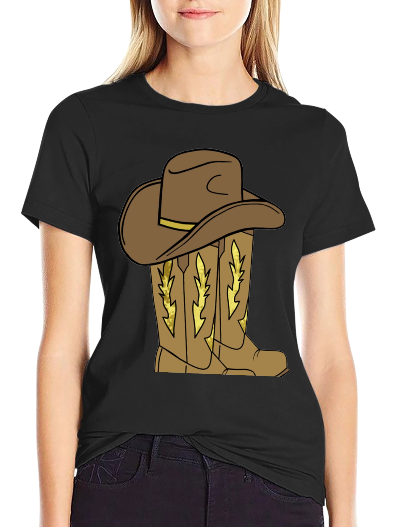 Cowboy Hat and Boots Graphic T-Shirt