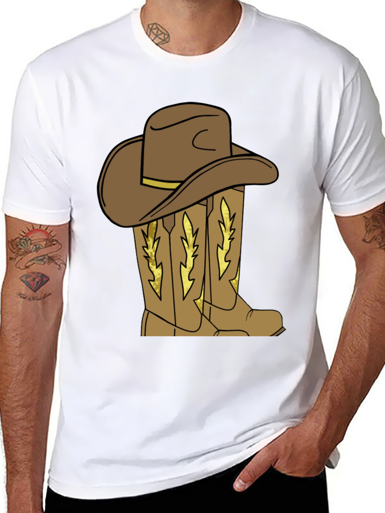 Cowboy Hat and Boots Graphic T-Shirt