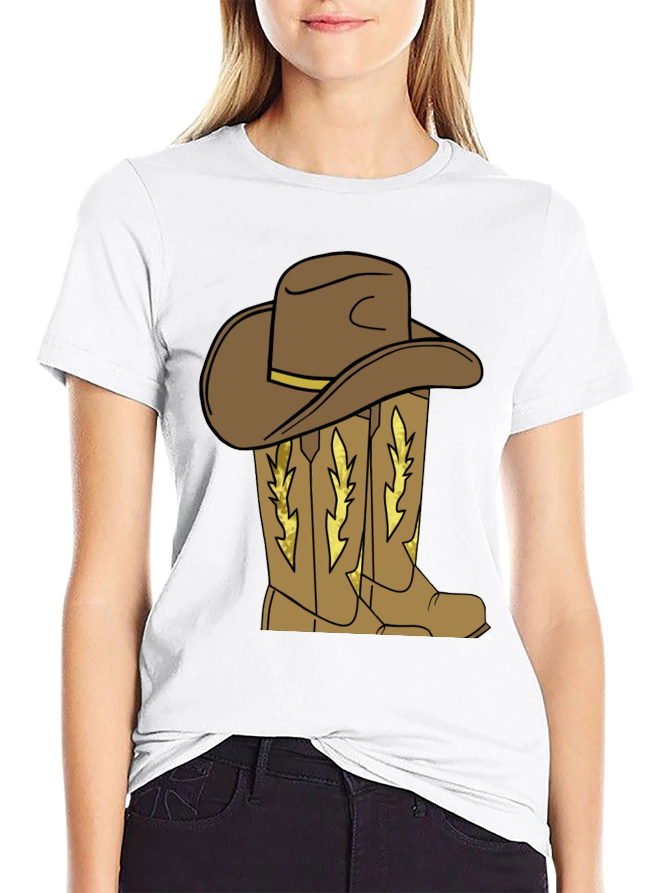 Cowboy Hat and Boots Graphic T-Shirt