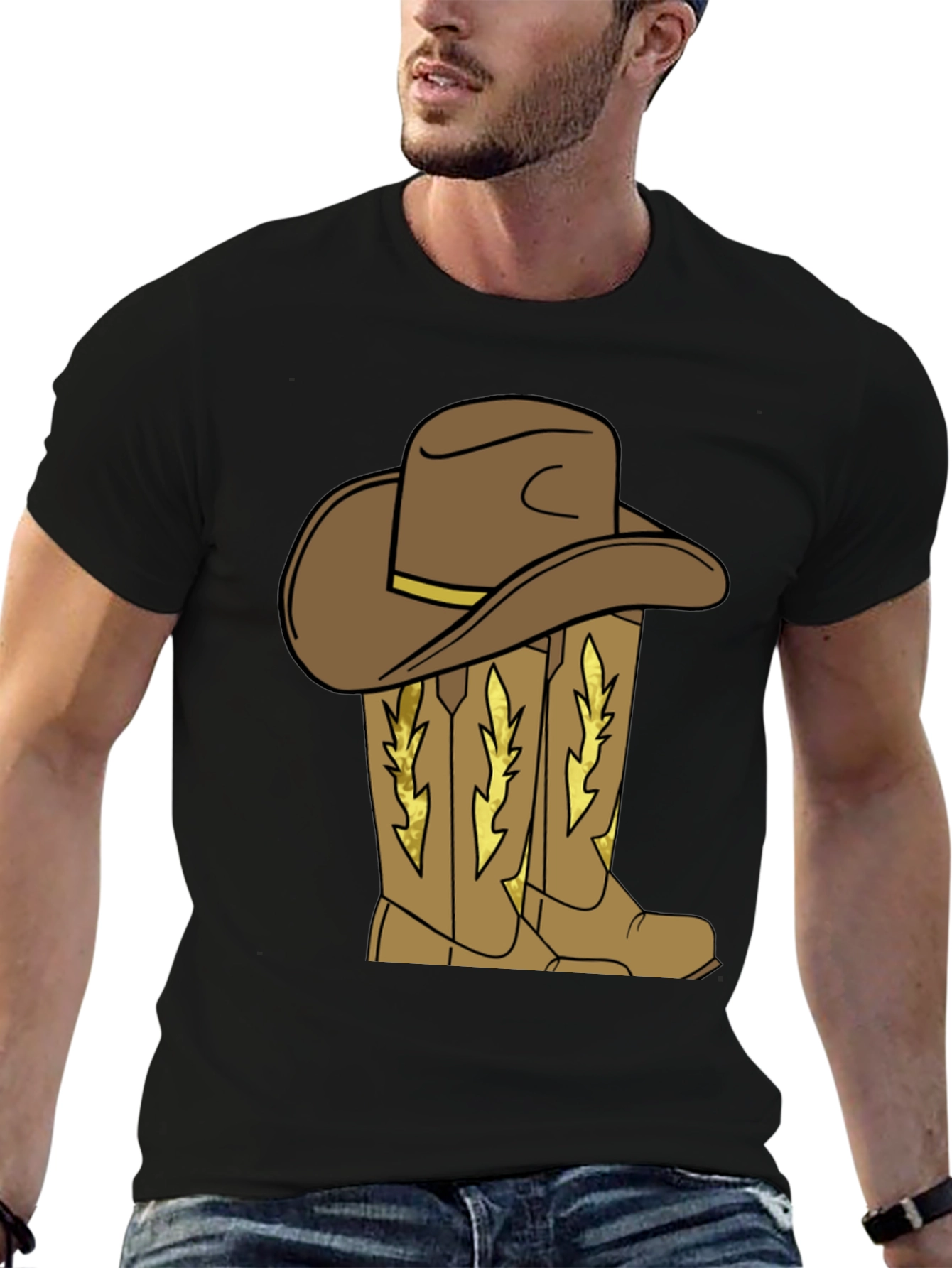Cowboy Hat and Boots Graphic T-Shirt