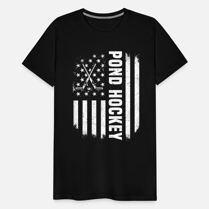 USA Flag Pond Hockey Design America