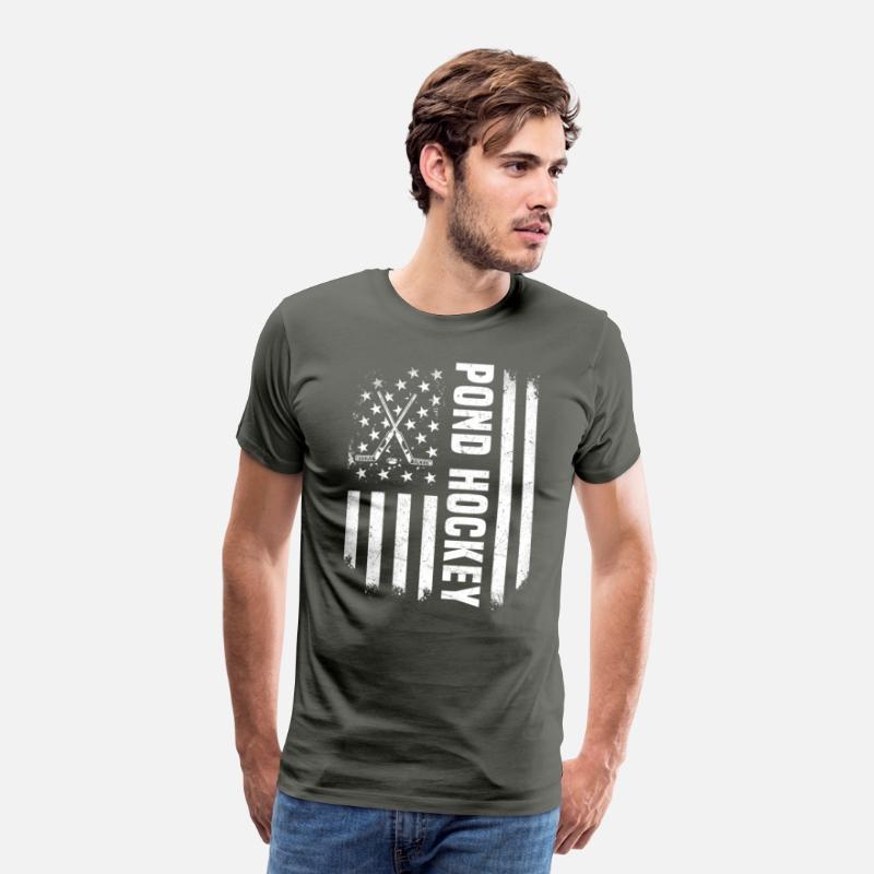 USA Flag Pond Hockey Design America