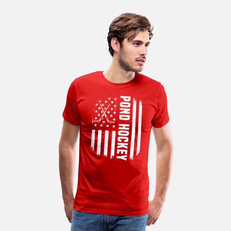 USA Flag Pond Hockey Design America