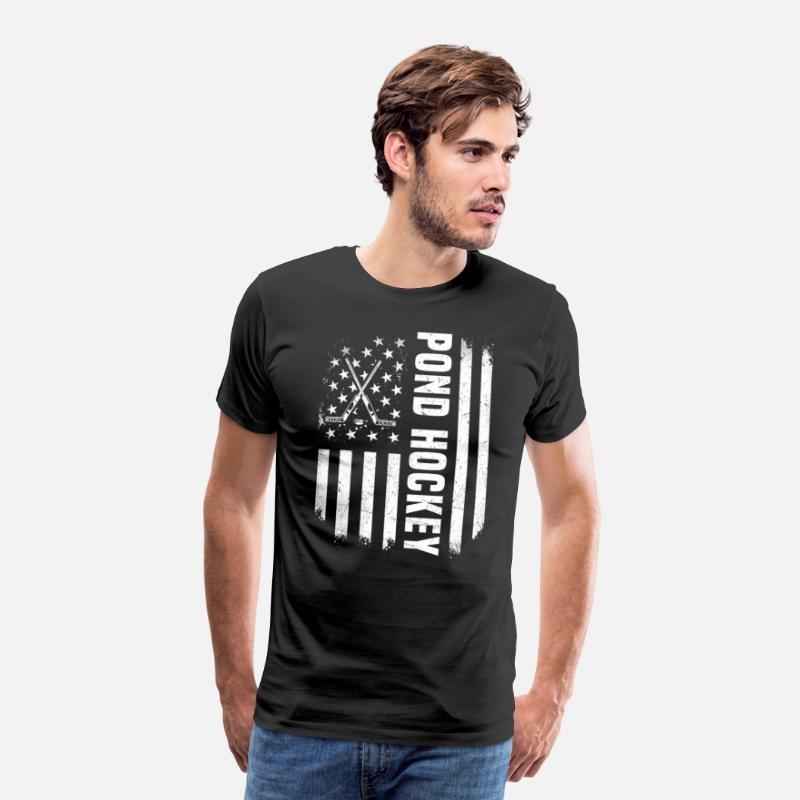 USA Flag Pond Hockey Design America