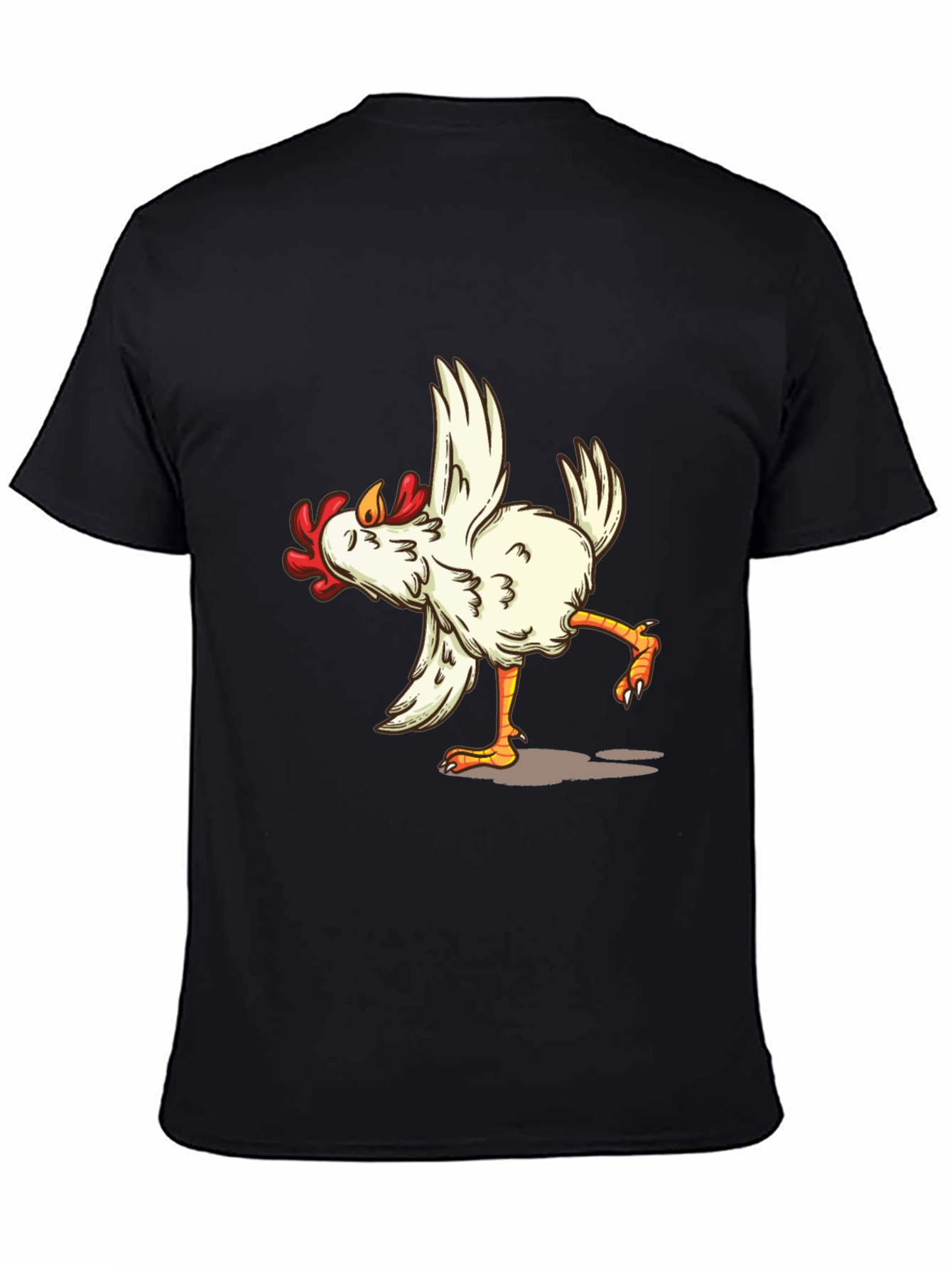 Funny Chicken Dance Graphic Tee - Black T-Shirt