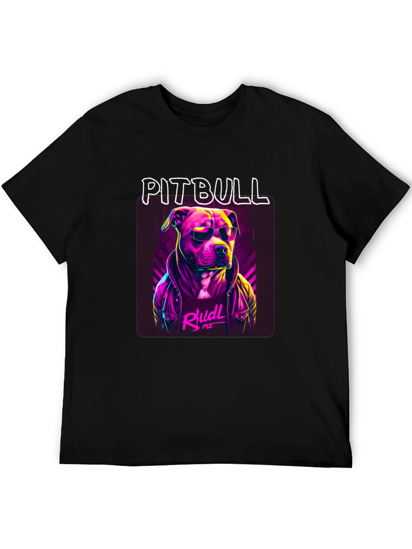 Cool Pitbull Graphic Tee - Black Cotton T-Shirt
