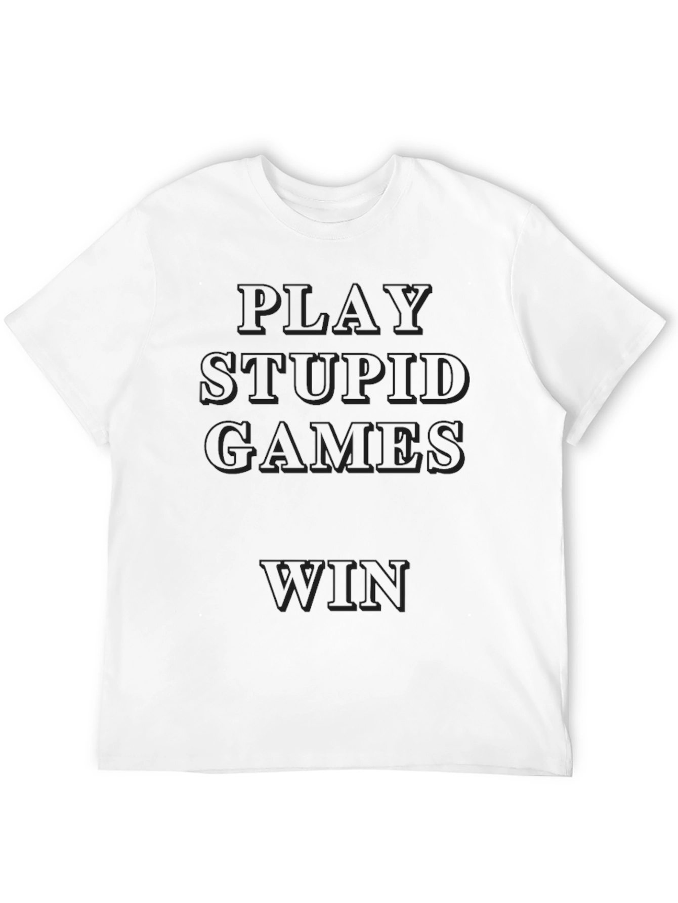 Play Stupid Games Win Black Graphic Tee