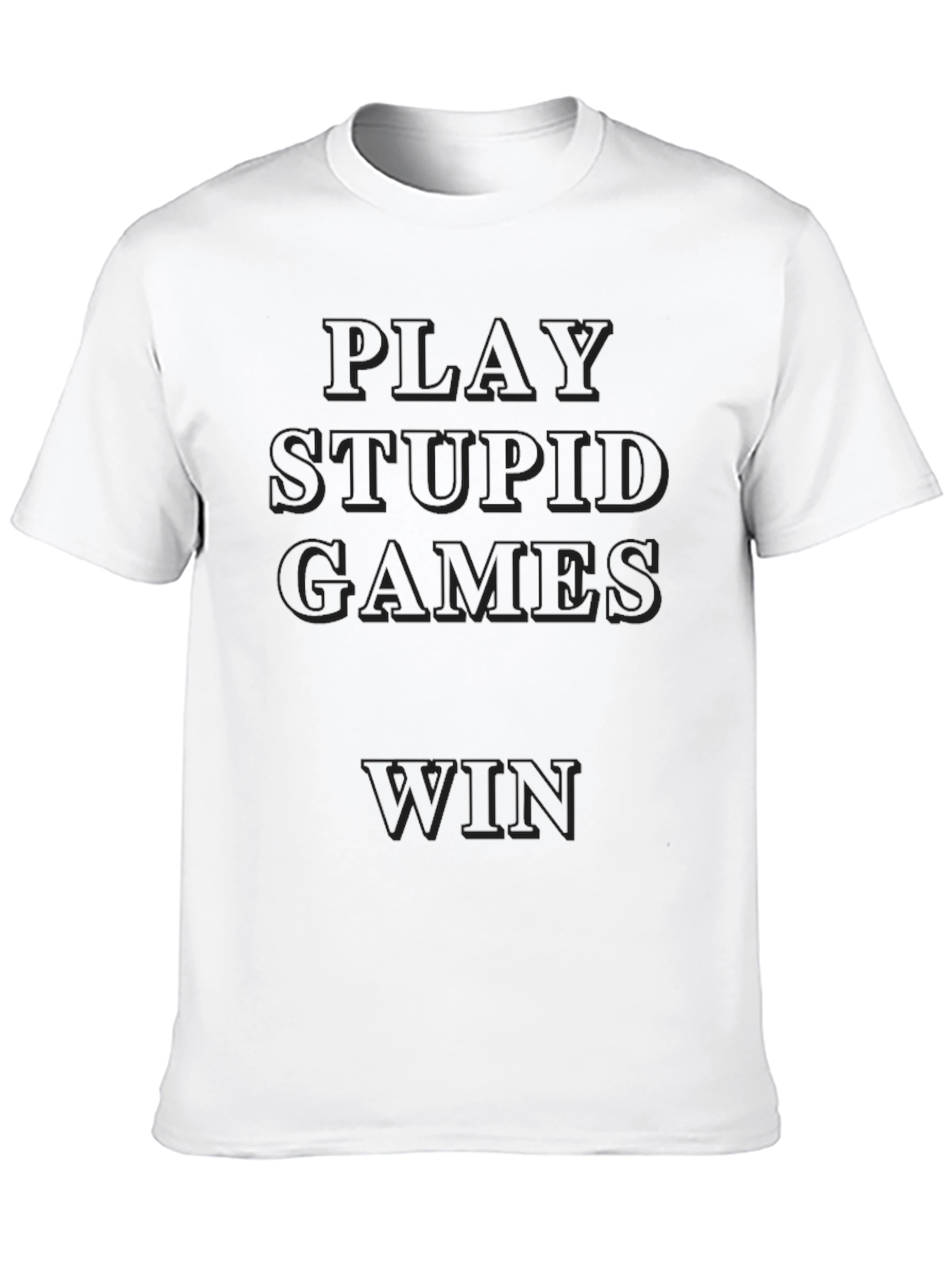 Play Stupid Games Win Black Graphic Tee