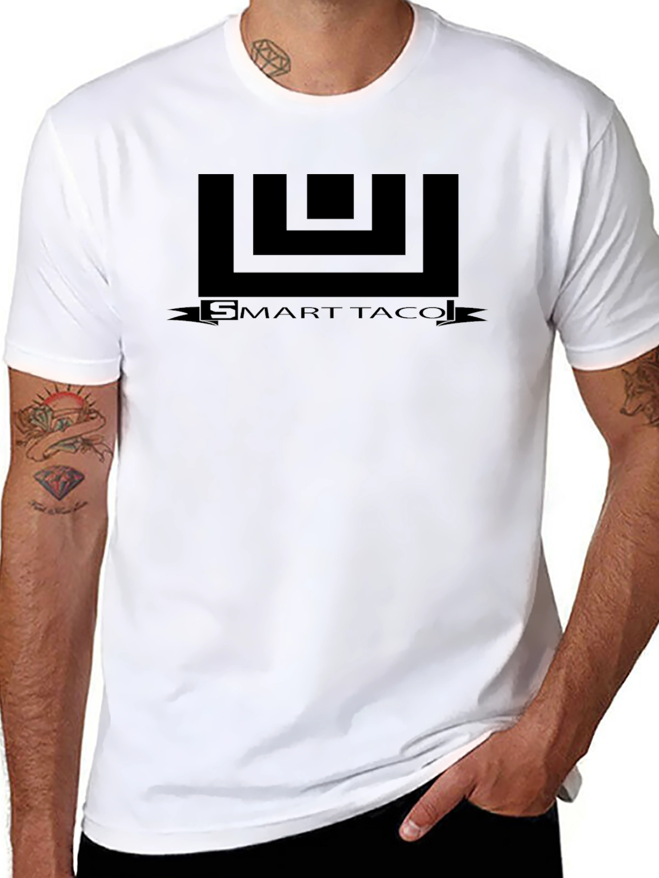 Smart Taco Graphic T-Shirt - Black Cotton Tee