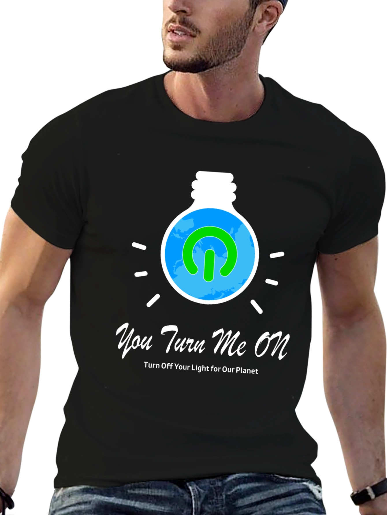 Eco-Friendly Turn Me On Graphic Tee