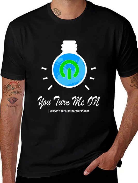 Eco-Friendly Turn Me On Graphic Tee
