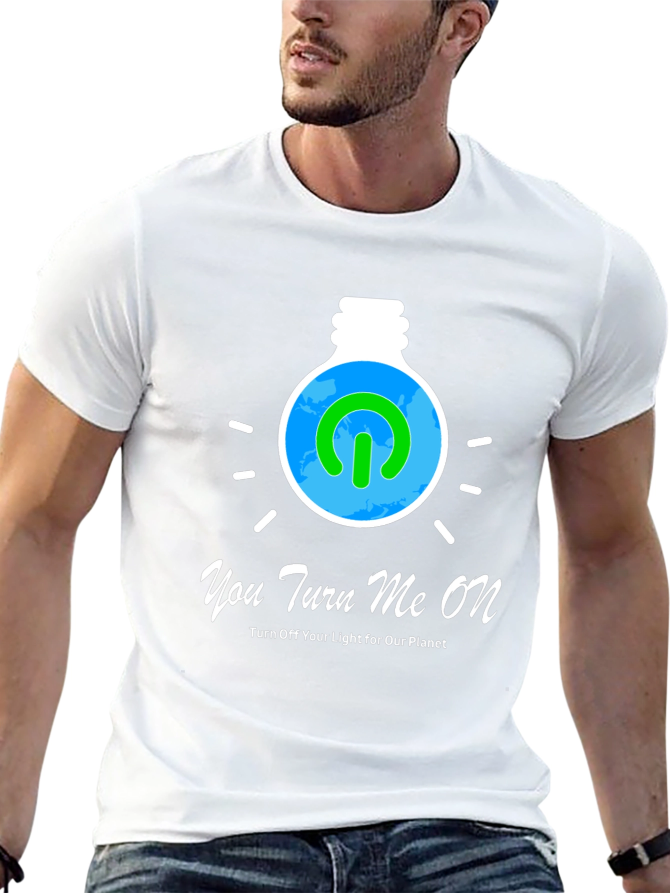 Eco-Friendly Turn Me On Graphic Tee