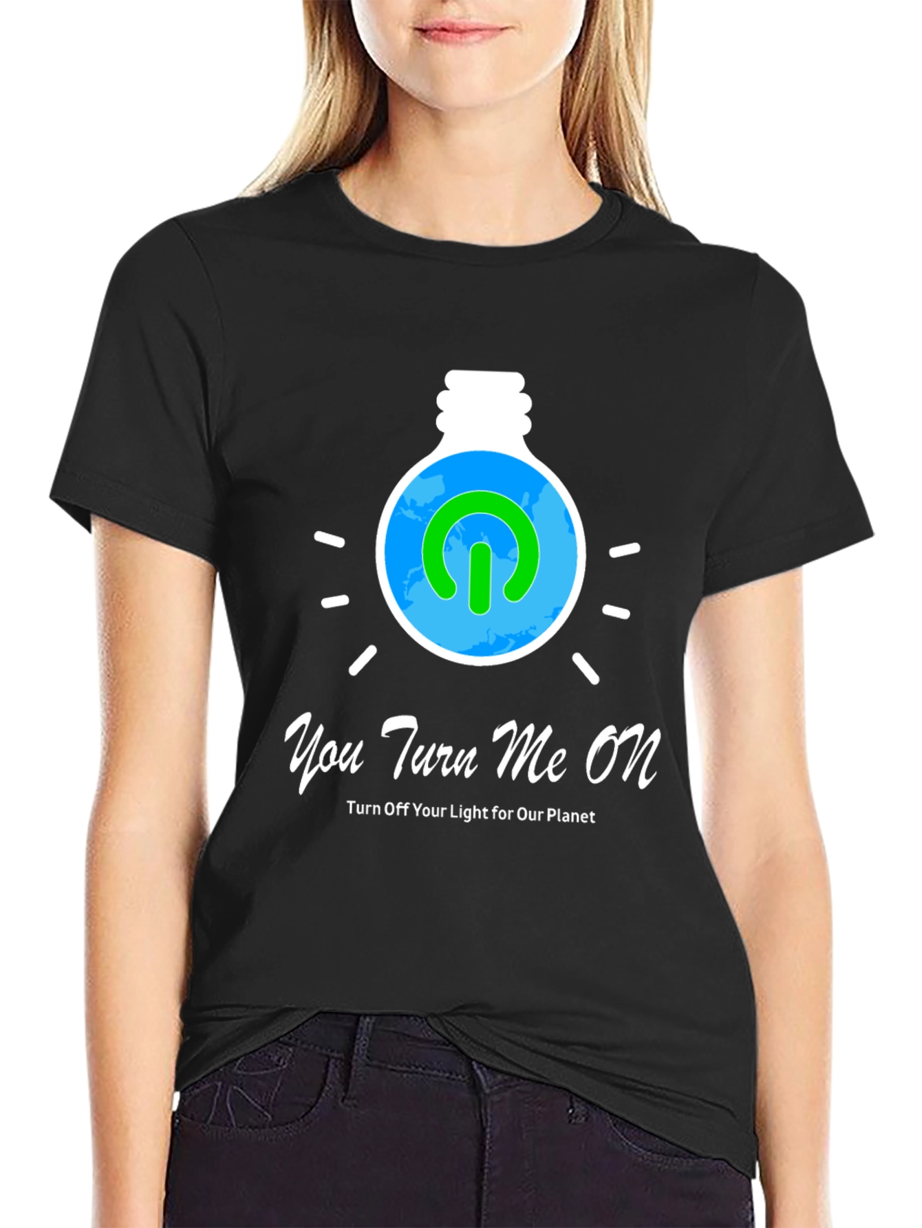 Eco-Friendly Turn Me On Graphic Tee