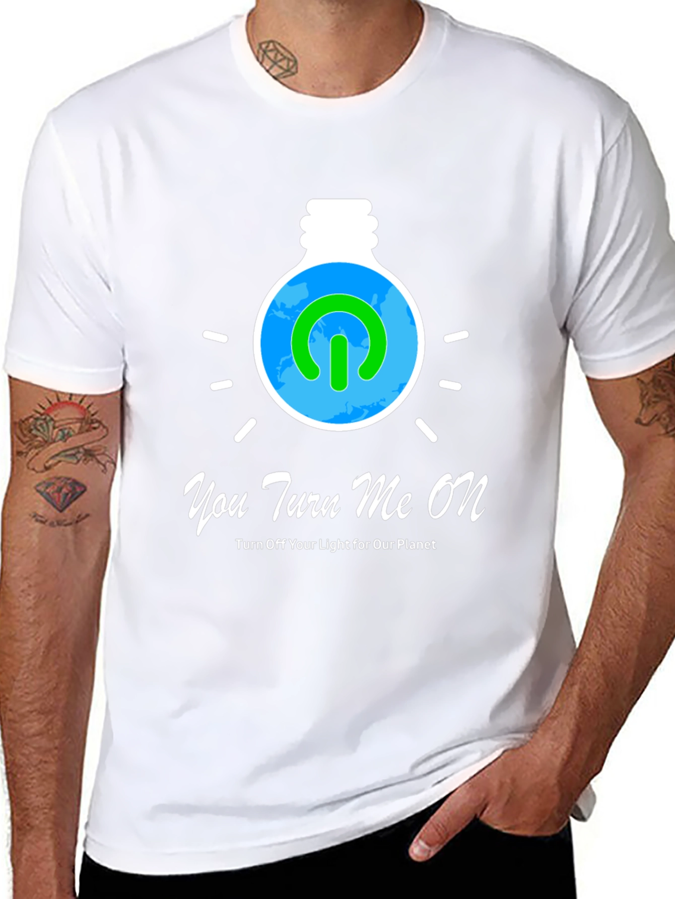 Eco-Friendly Turn Me On Graphic Tee