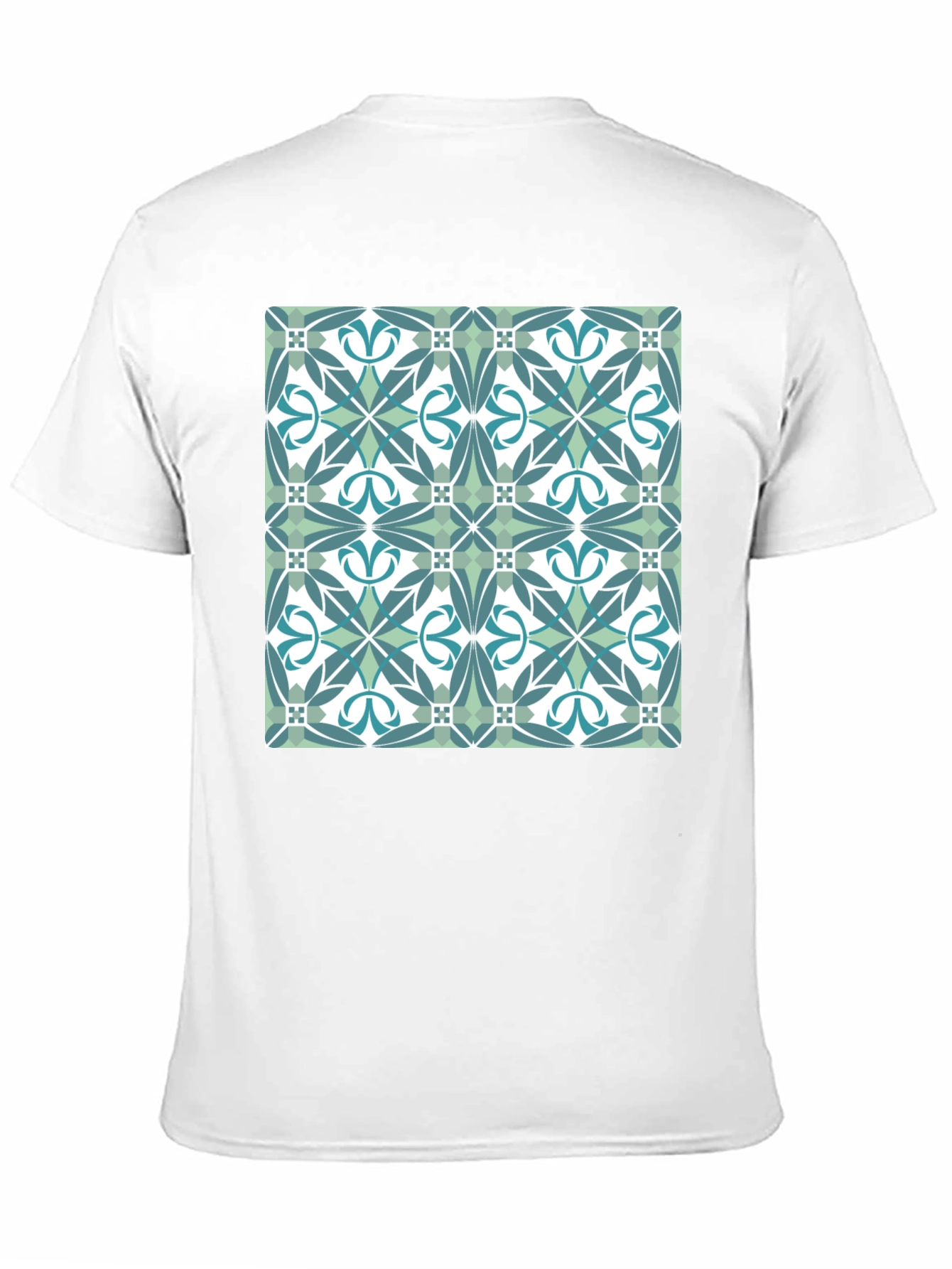 Geometric Tile Pattern T-Shirt - Modern Style