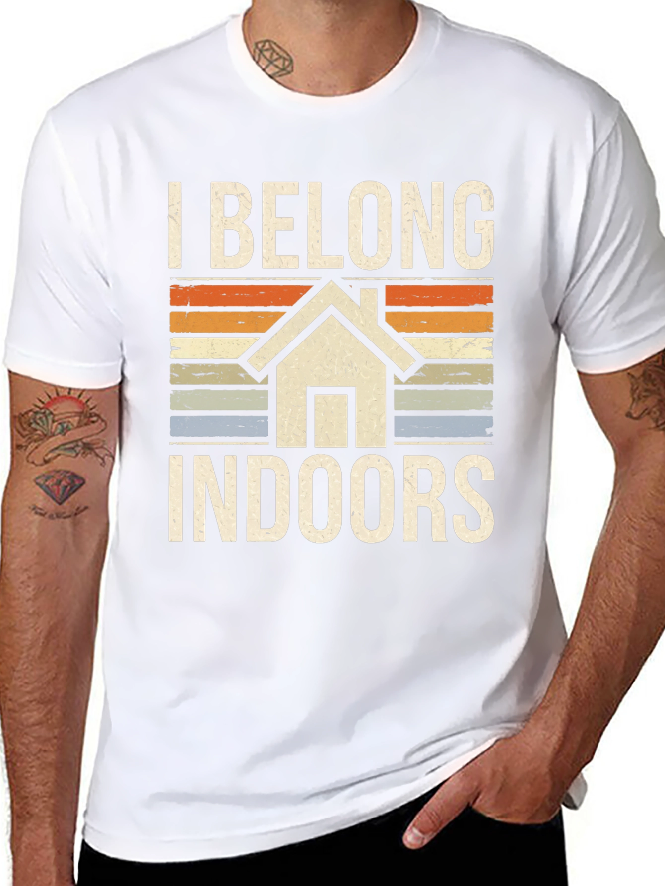 I Belong Indoors Graphic T-Shirt