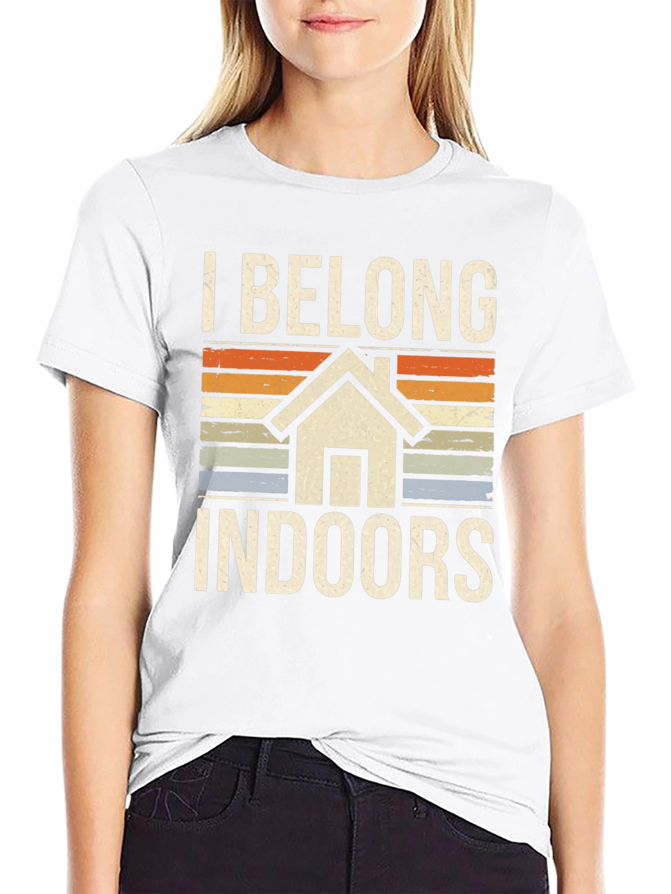 I Belong Indoors Graphic T-Shirt