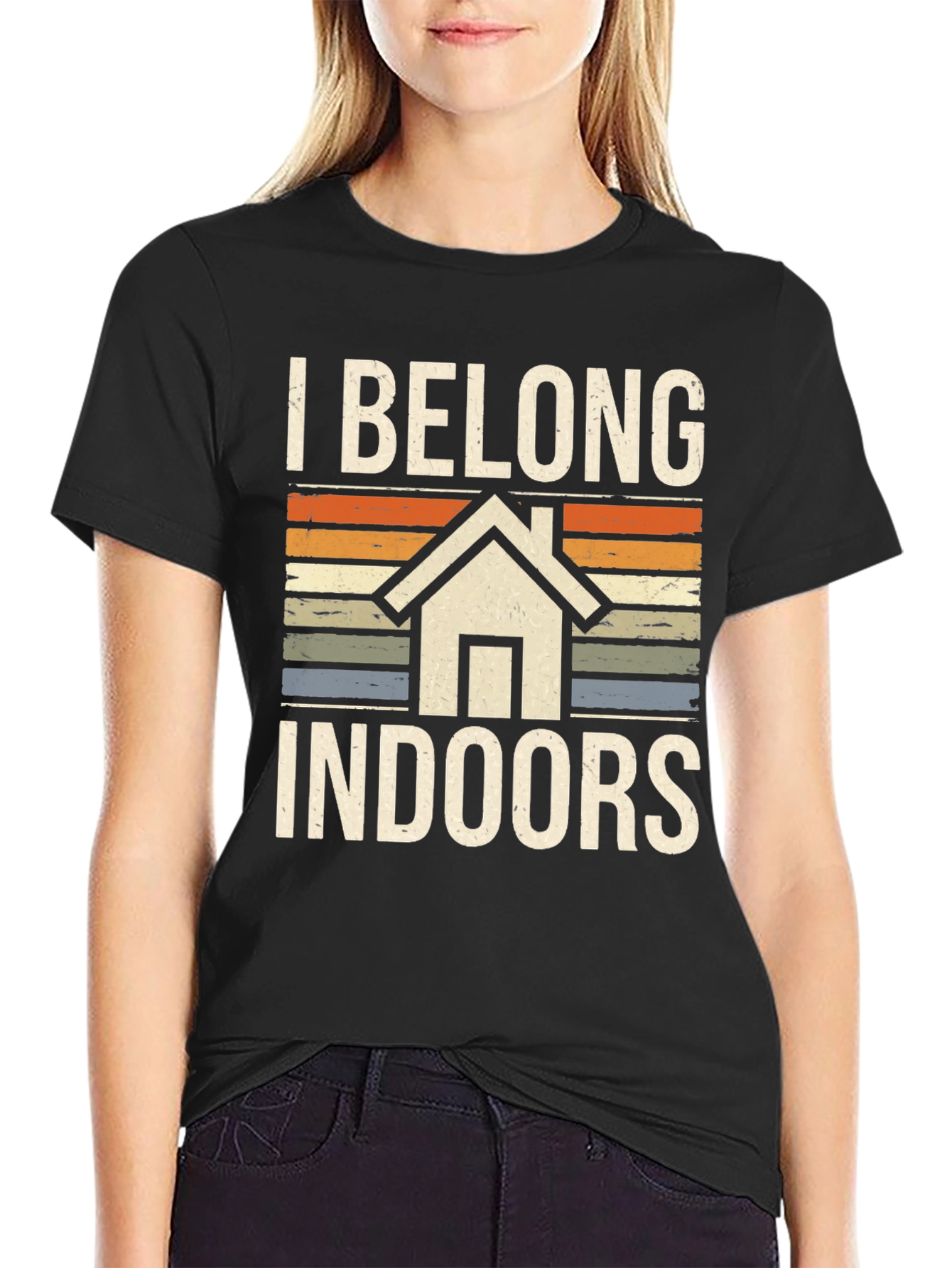 I Belong Indoors Graphic T-Shirt