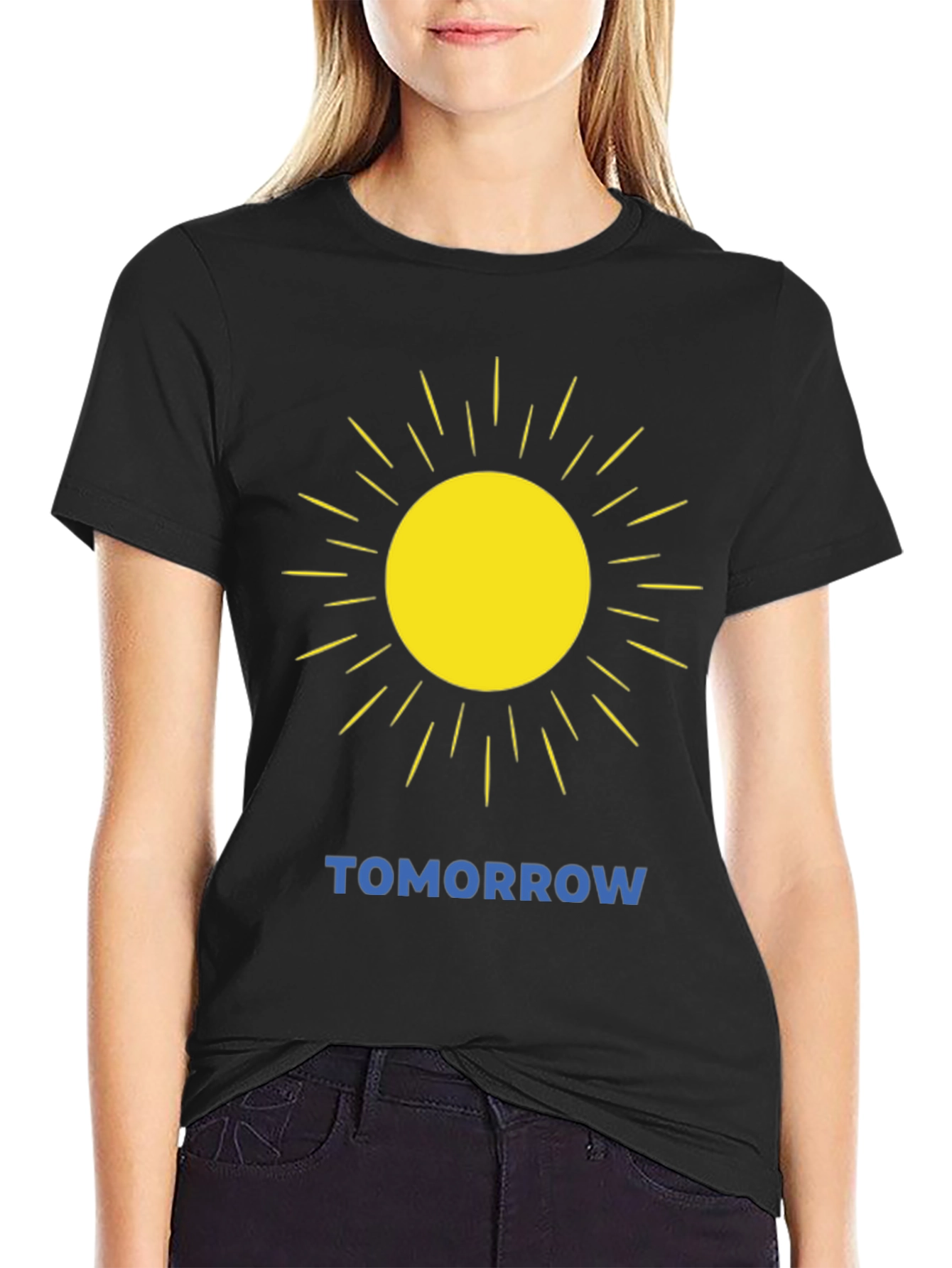 Sunshine Tomorrow Graphic Tee - Black Cotton Blend