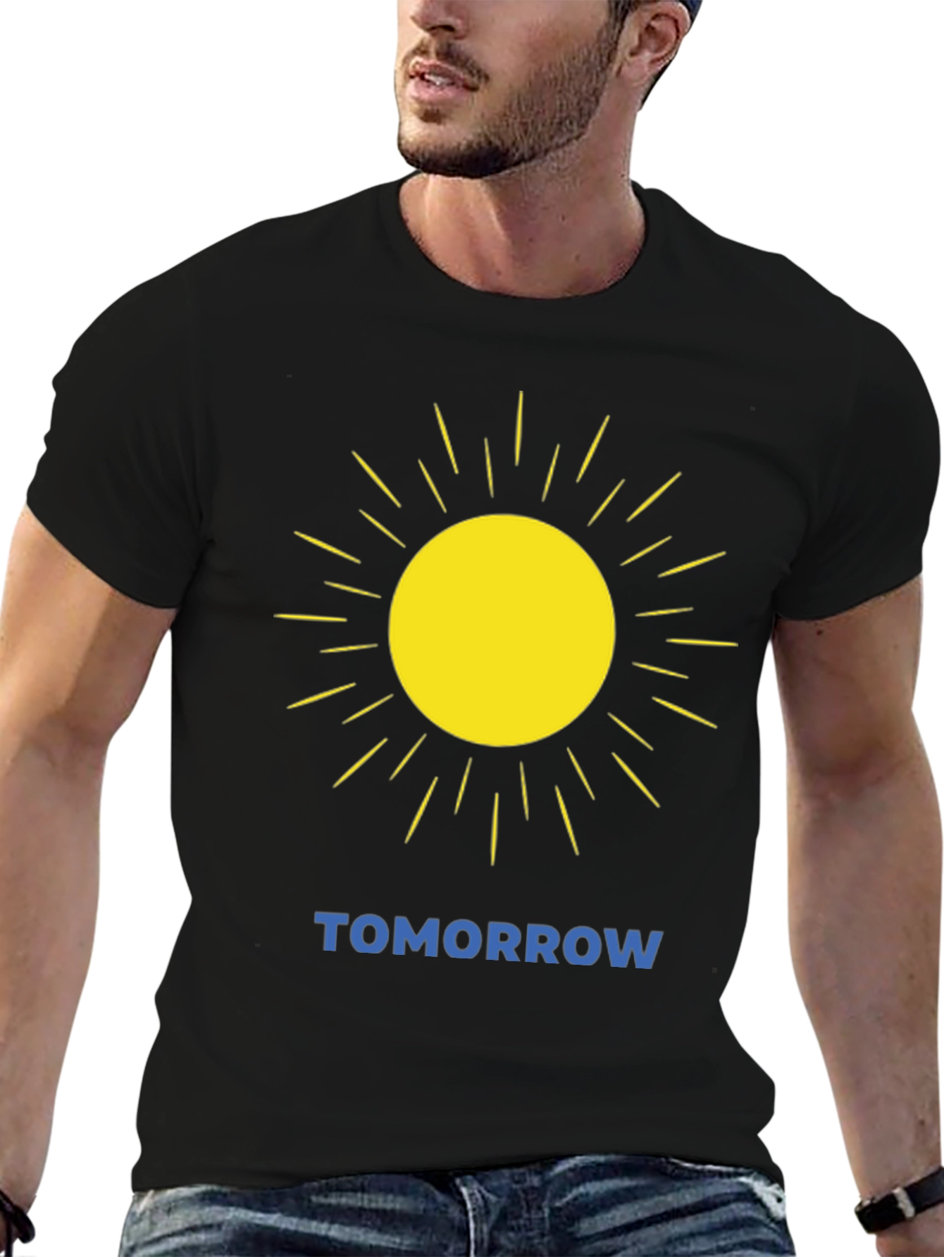 Sunshine Tomorrow Graphic Tee - Black Cotton Blend