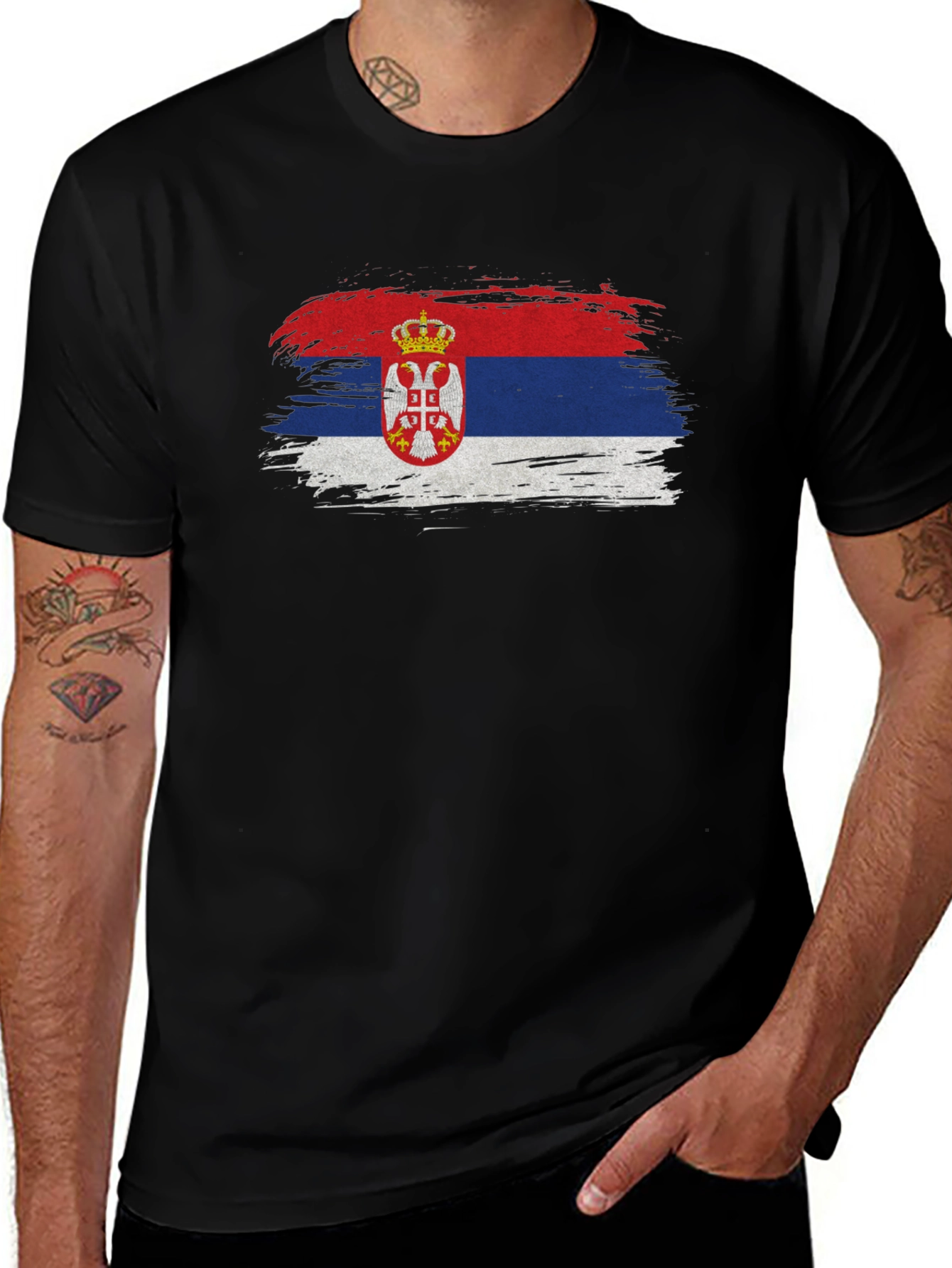 Serbian Flag Graphic Tee