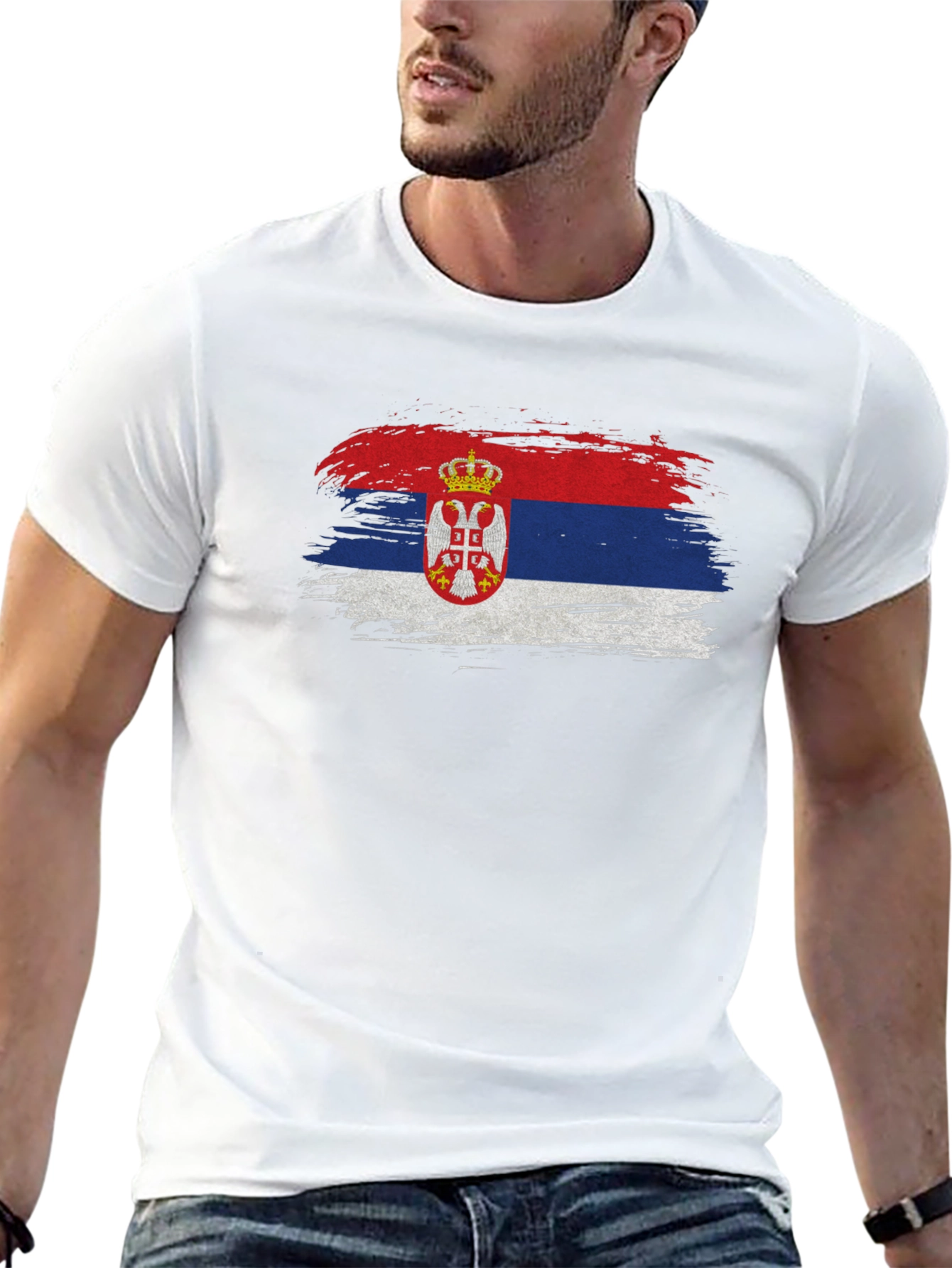 Serbian Flag Graphic Tee