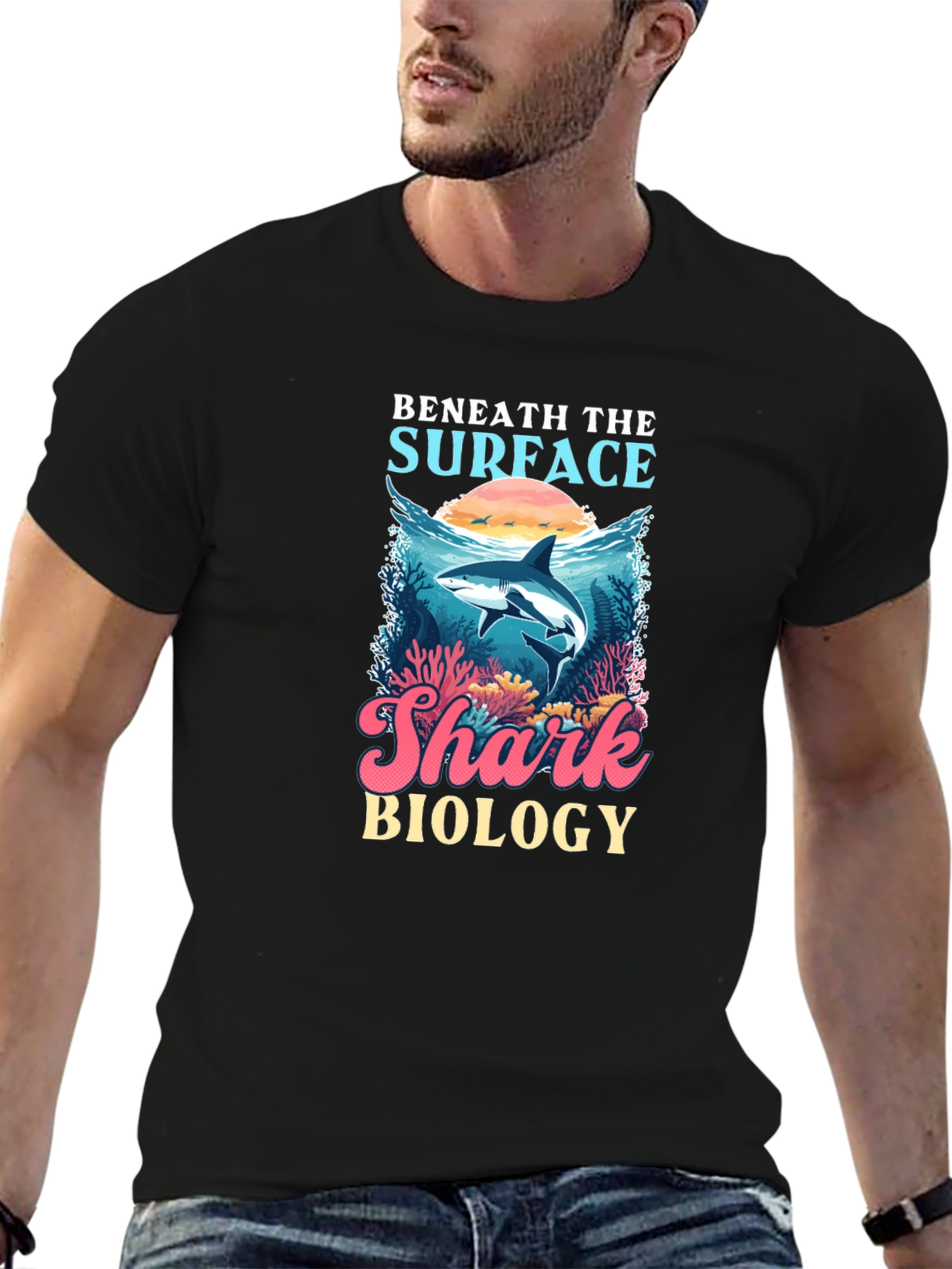 Beneath The Surface Shark Biology T-Shirt