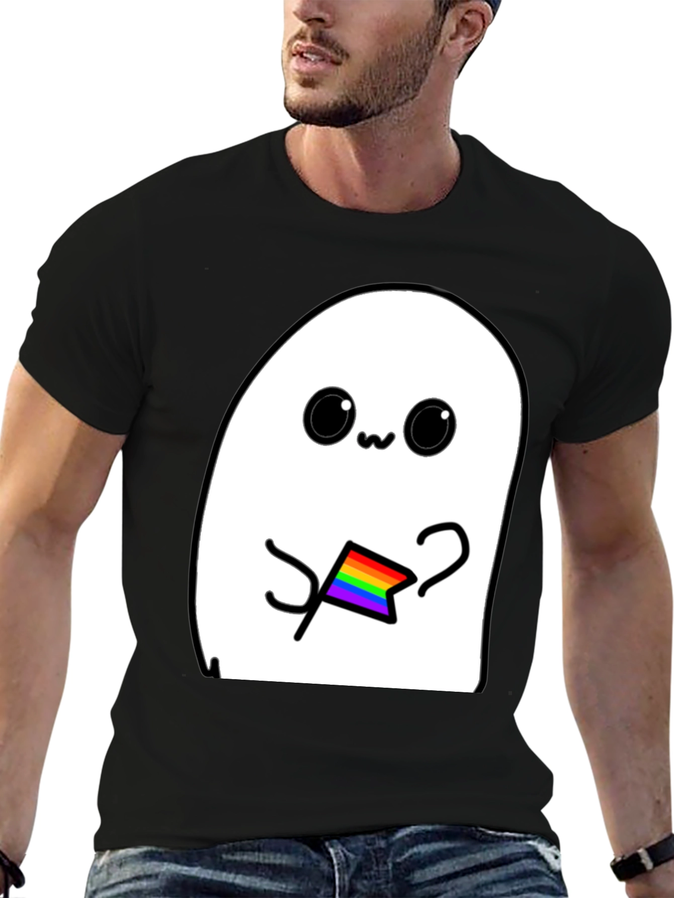 Cute Ghost LGBT Pride T-Shirt